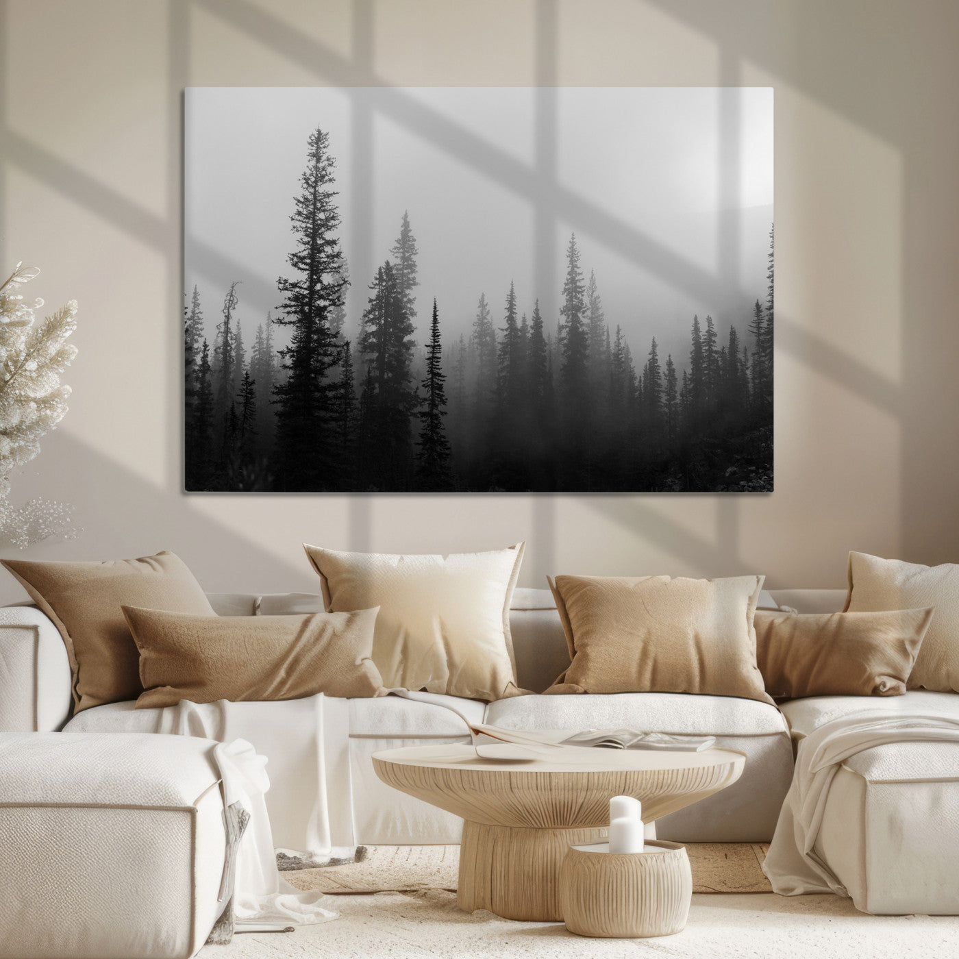 Misty Pines Wall Art Canvas Print - Perfect Rustic Decor