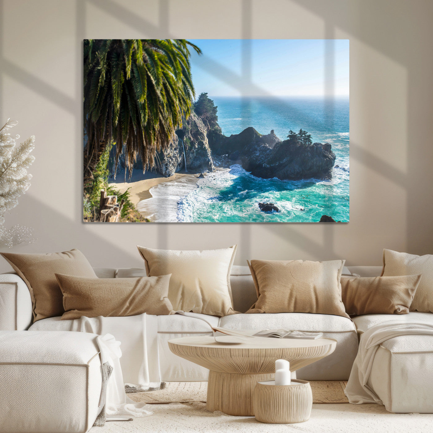 Big Sur Photography Wall Art Canvas Print, Framed California Coastline Art Picture Print, Tropical Seascape Perfect Coastal Minimalist Decor