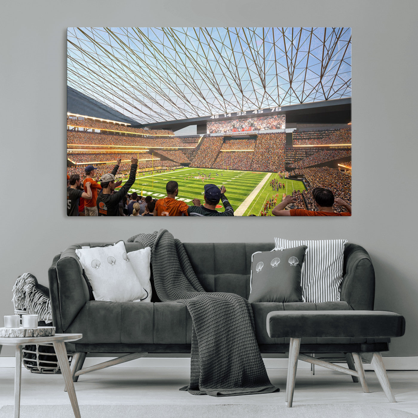 MGV-CV-36X24 - Cleveland Browns Stadium Wall Art - NFL Football Canvas Print