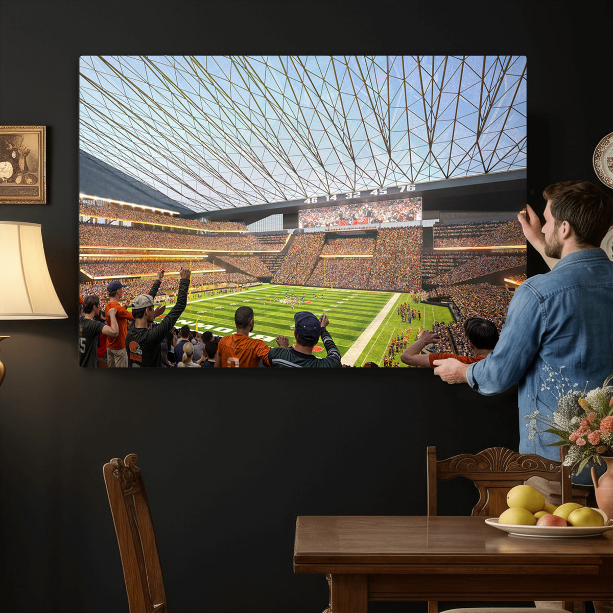 81960112-MGV-CV-36X24 - Cleveland Browns Stadium Wall Art Canvas Print