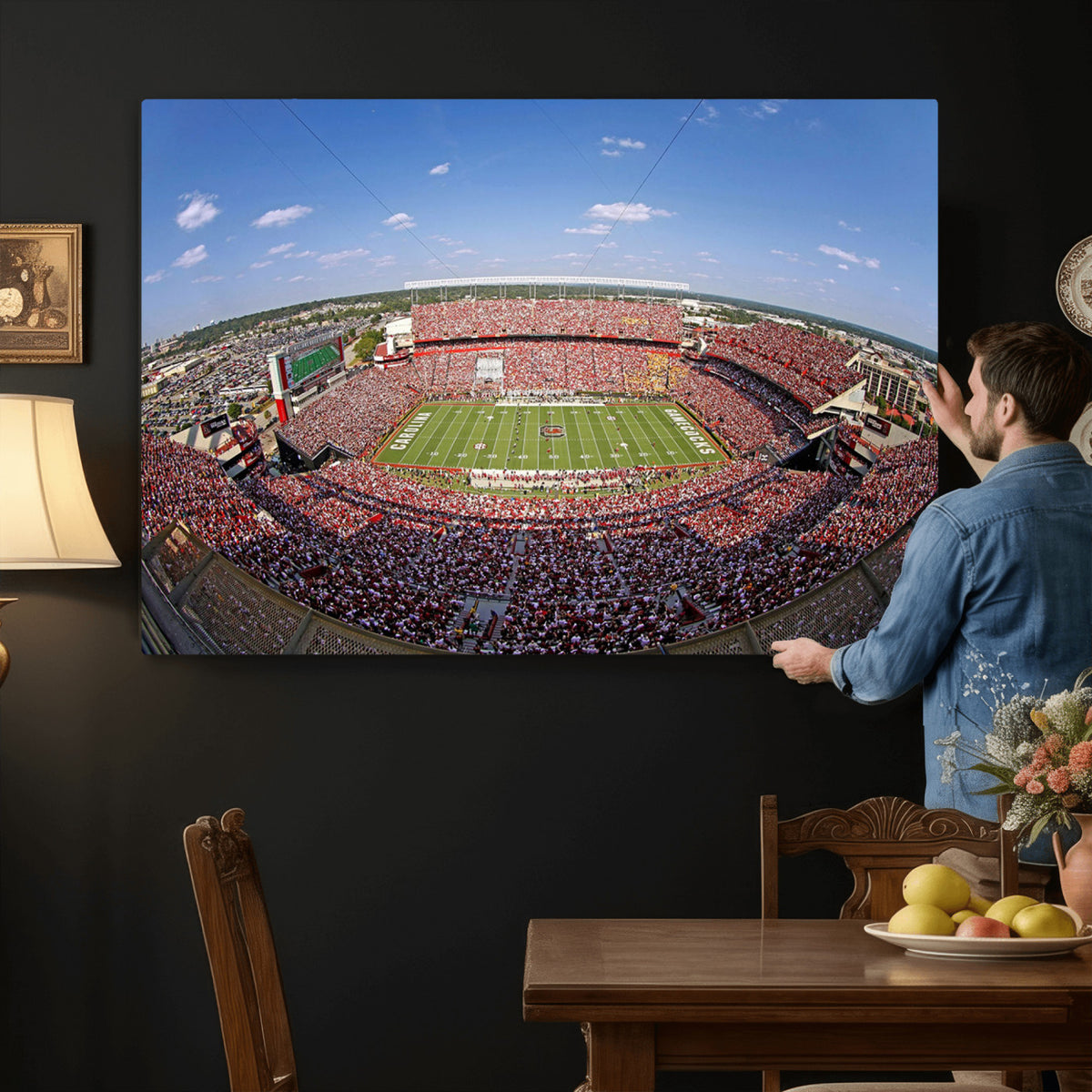 29492070-MGV-CV-36X24 - William Brice Stadium Wall Art Canvas Print, Stadium Crowd on Football Game Day