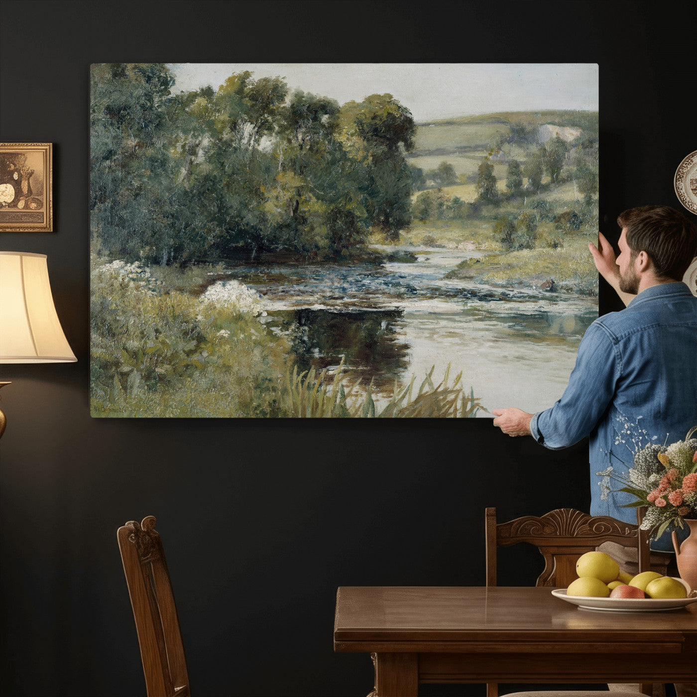 63256010-MGV-CV-36X24 - Edward Mitchell Bannister Streamside Wall Art Canvas Print