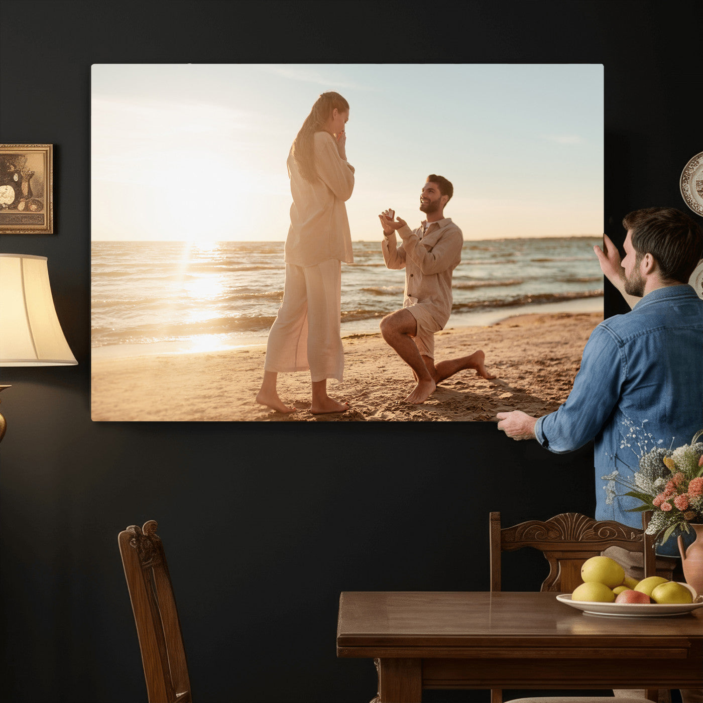 91913900-MGV-CV-36X24 - Custom Photo with Framed Canvas Wall Art Canvas Print Personalized Picture Print Framed Wall Art Digitally Printed Photo