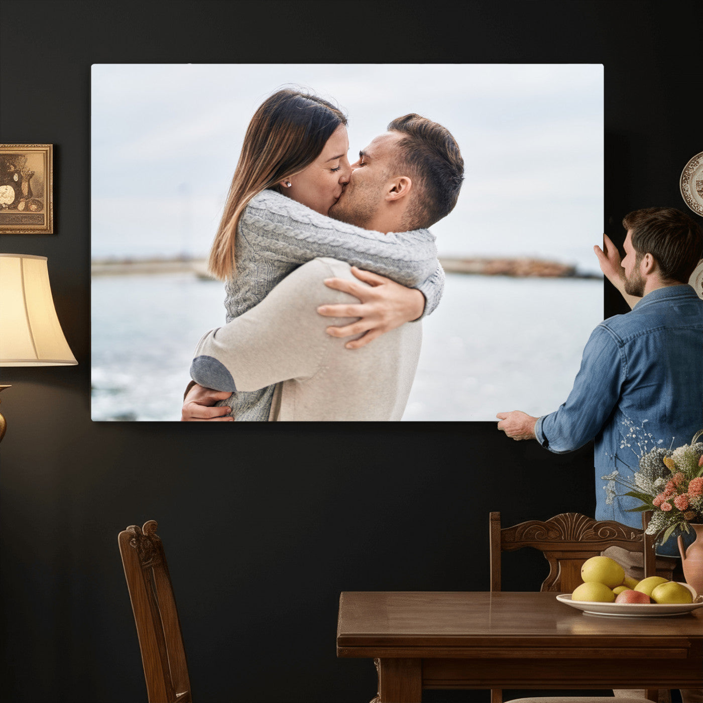 28984291-MGV-CV-36X24 - Custom Photo with Framed Canvas Wall Art Canvas Print Personalized Picture Print Framed Wall Art Digitally Printed Photo