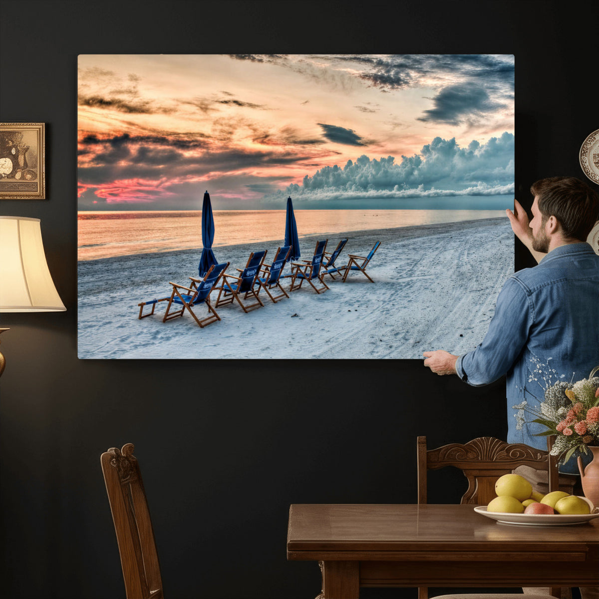 17237006-MGV-CV-36X24 - Serene Gulf Solitude Wall Art Canvas Print