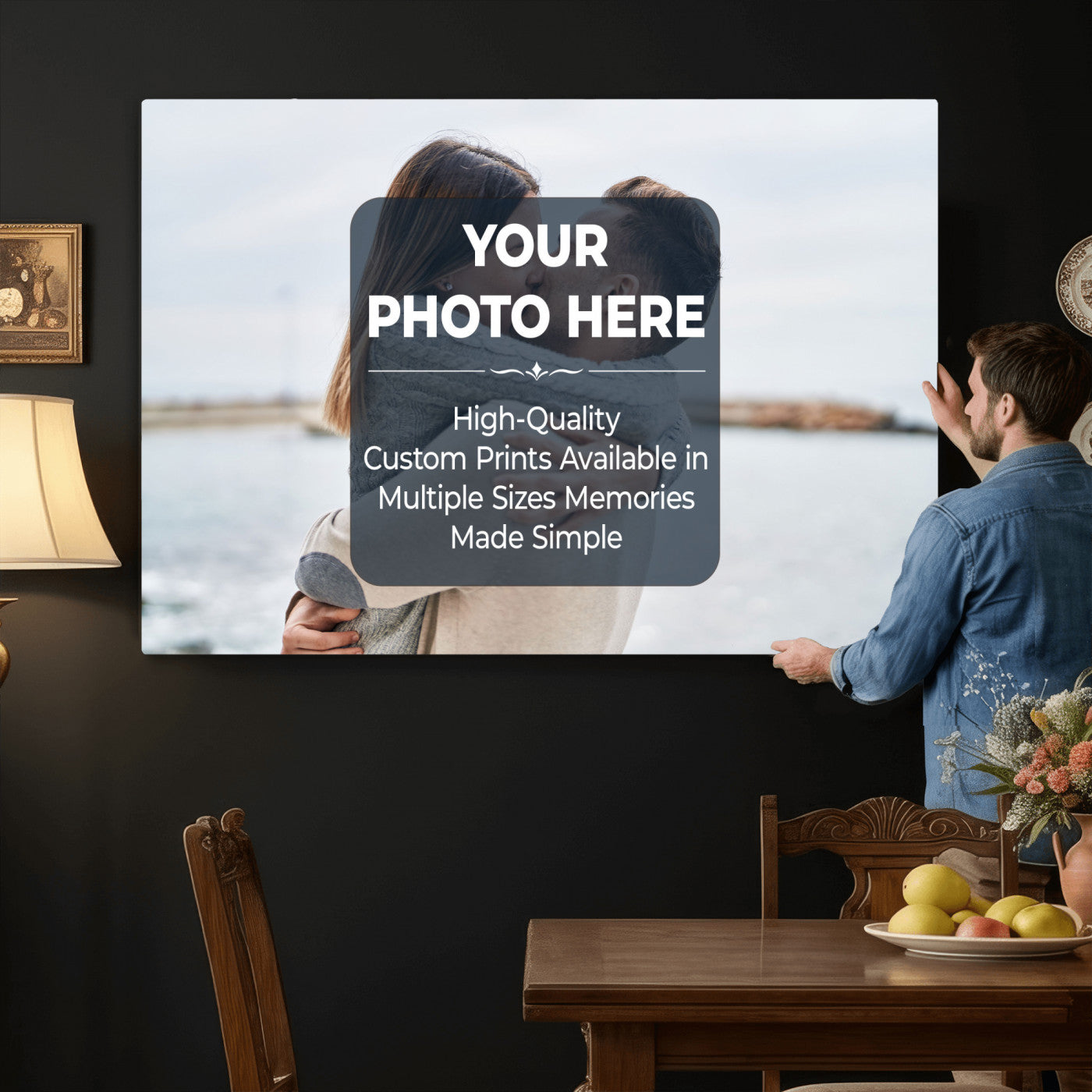 29940442-MGV-CV-36X24 - Custom Photo Canvas Print, Personalized Picture Wall Art, Your Image on Canvas, Family Portrait Gift