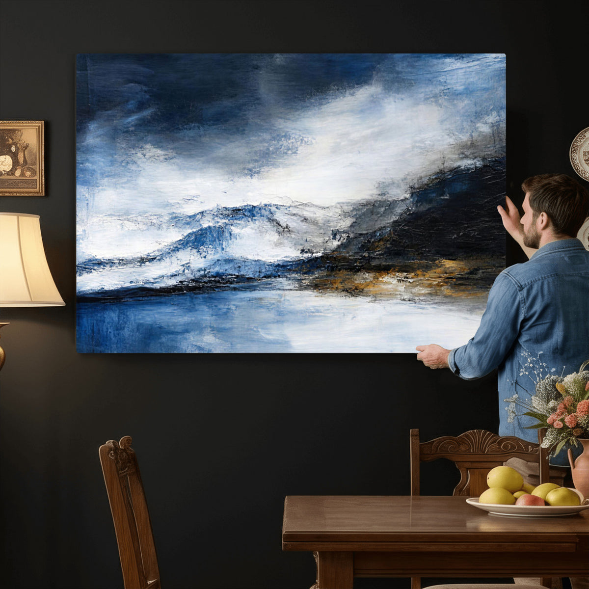 48142030-MGV-CV-36X24 - Extra Large Abstract Wall Art Canvas Print