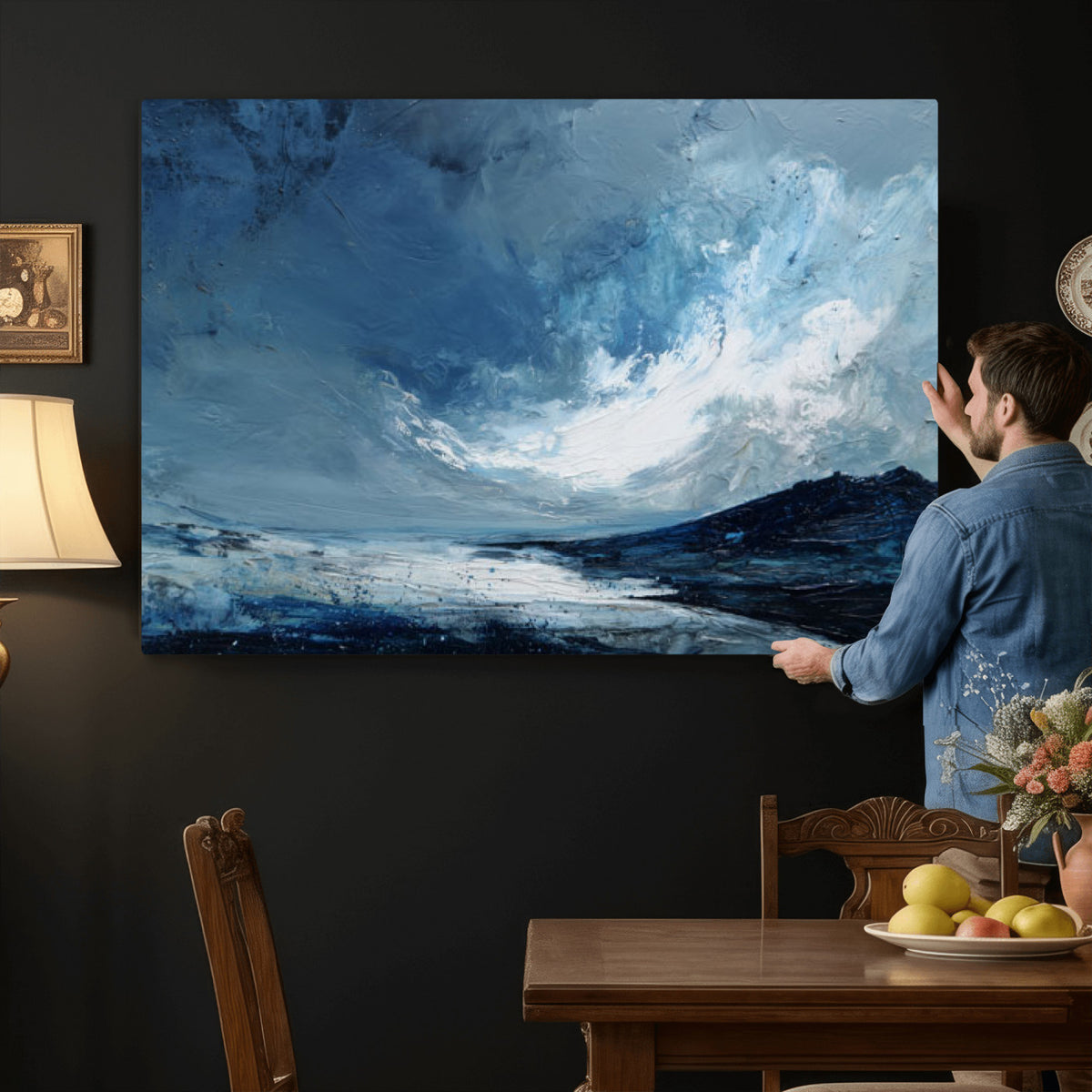 66685630-MGV-CV-36X24 - Extra Large Abstract Wall Art Canvas Print