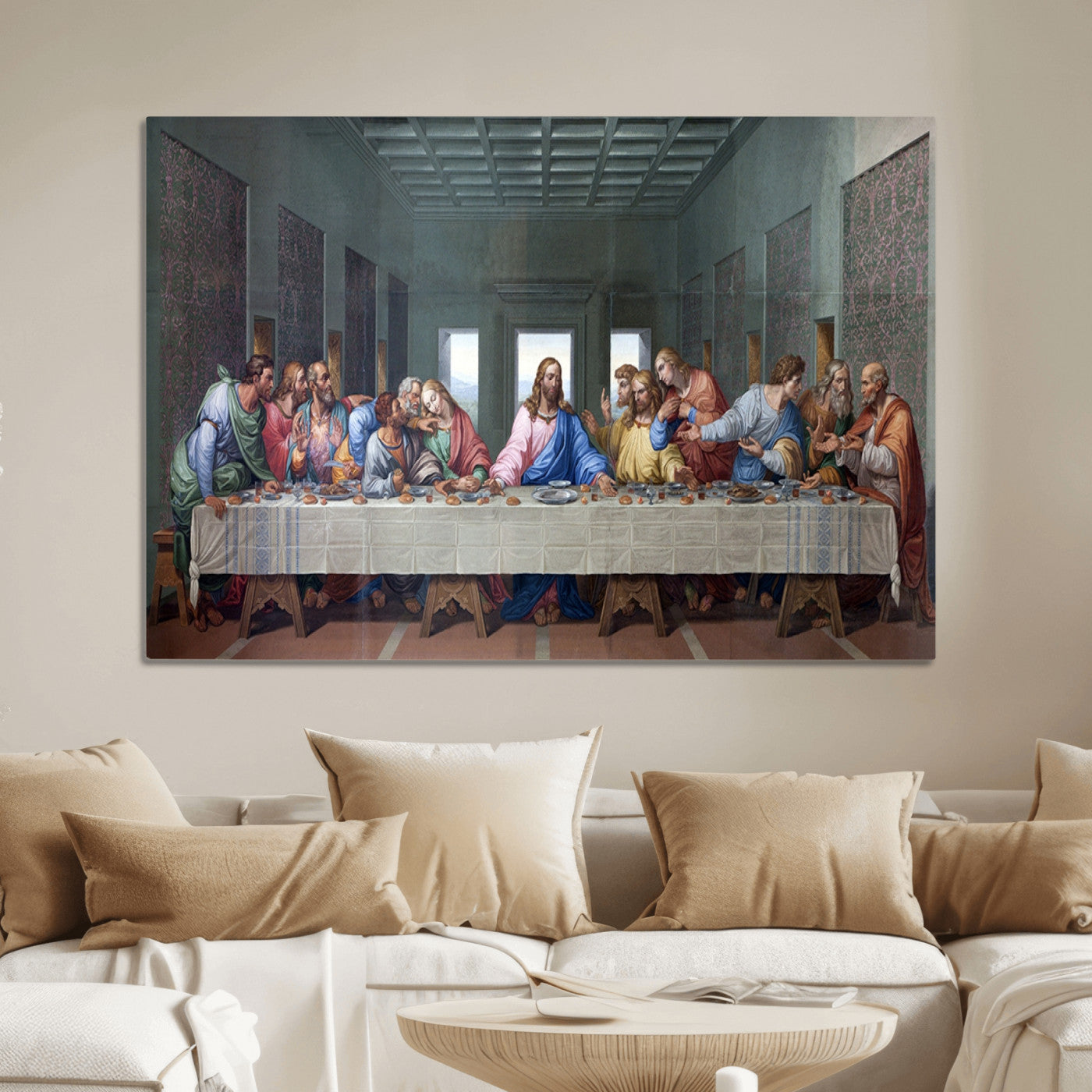 30401-MGV-CV-36X24-The Last Supper Multi Panel Canvas Wall Art