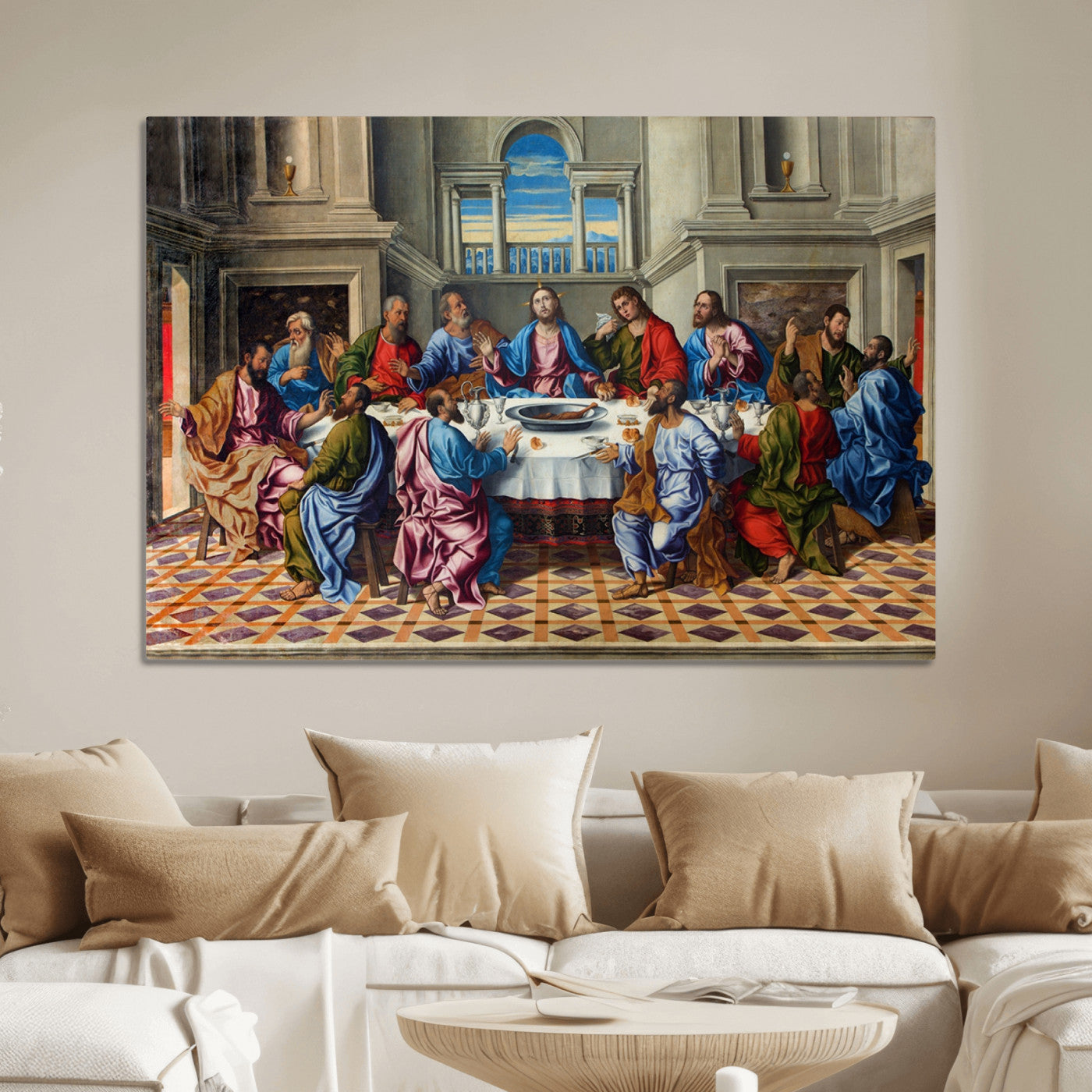 18691-MGV-CV-36X24-The Last Supper Multi Panel Canvas Wall Art
