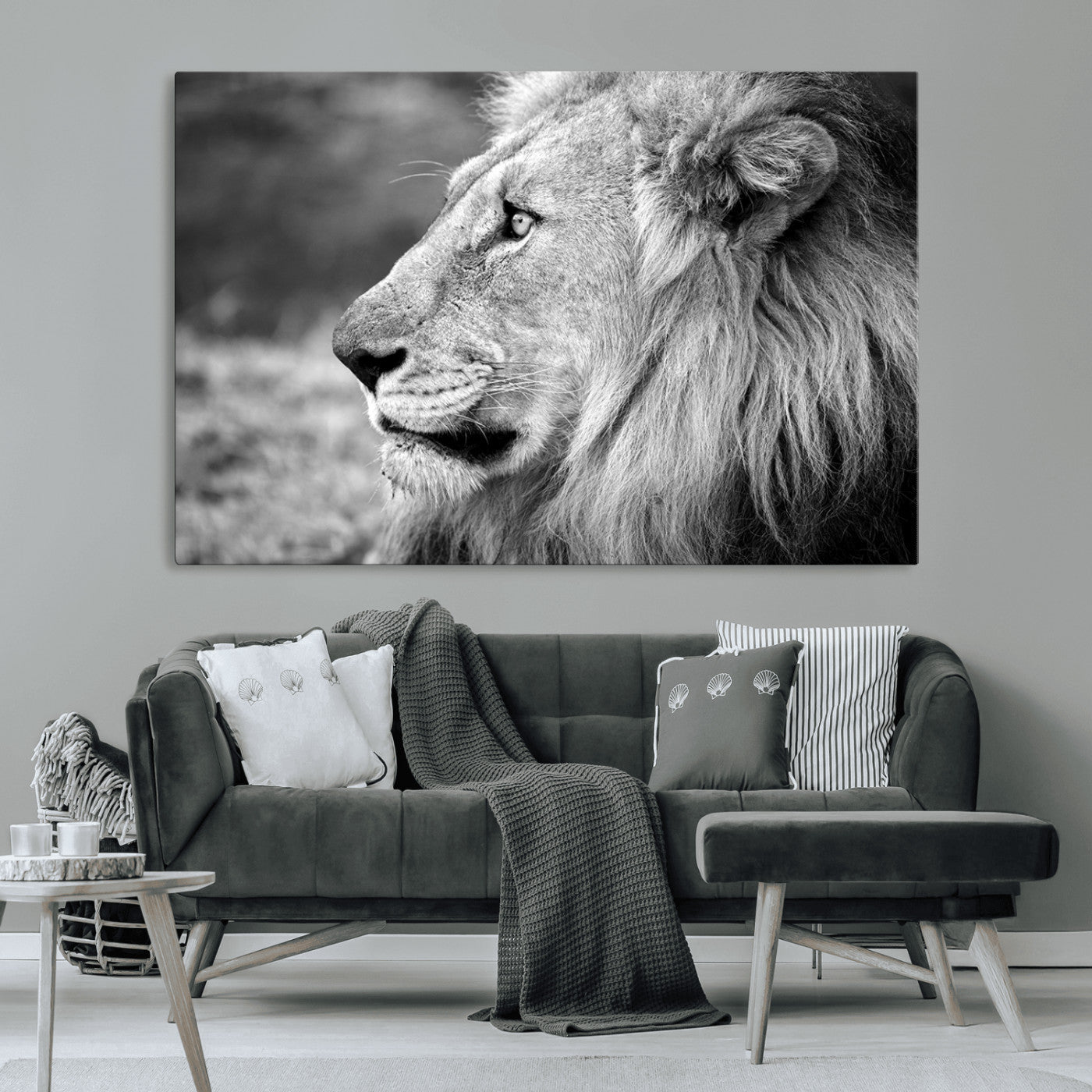 MGV-CV-36X24 - African Lion Wall Art Canvas Print