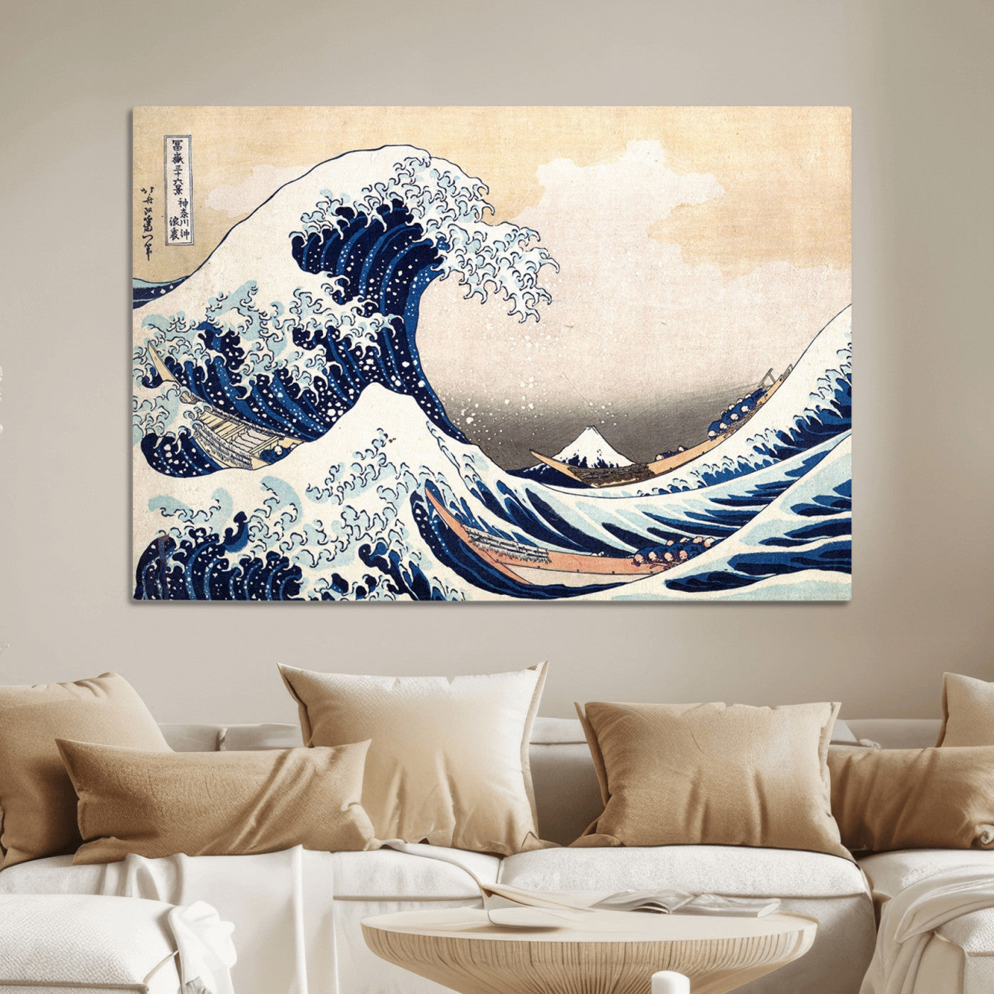 35635-MGV-CV-36X24-Wall Art Kanagawa Canvas Artwork Abstract Print