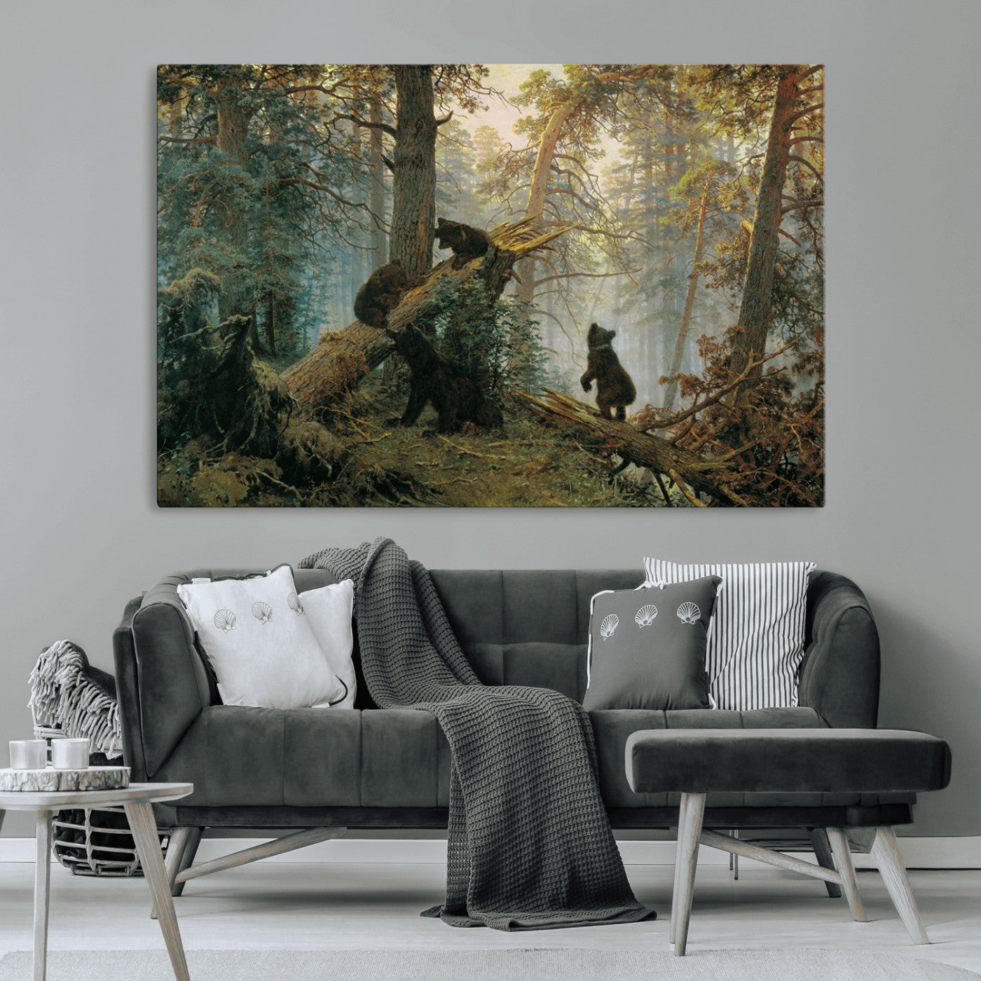 MGV-CV-36X24 - Grizzly Bear Cubs Wall Art Canvas Print
