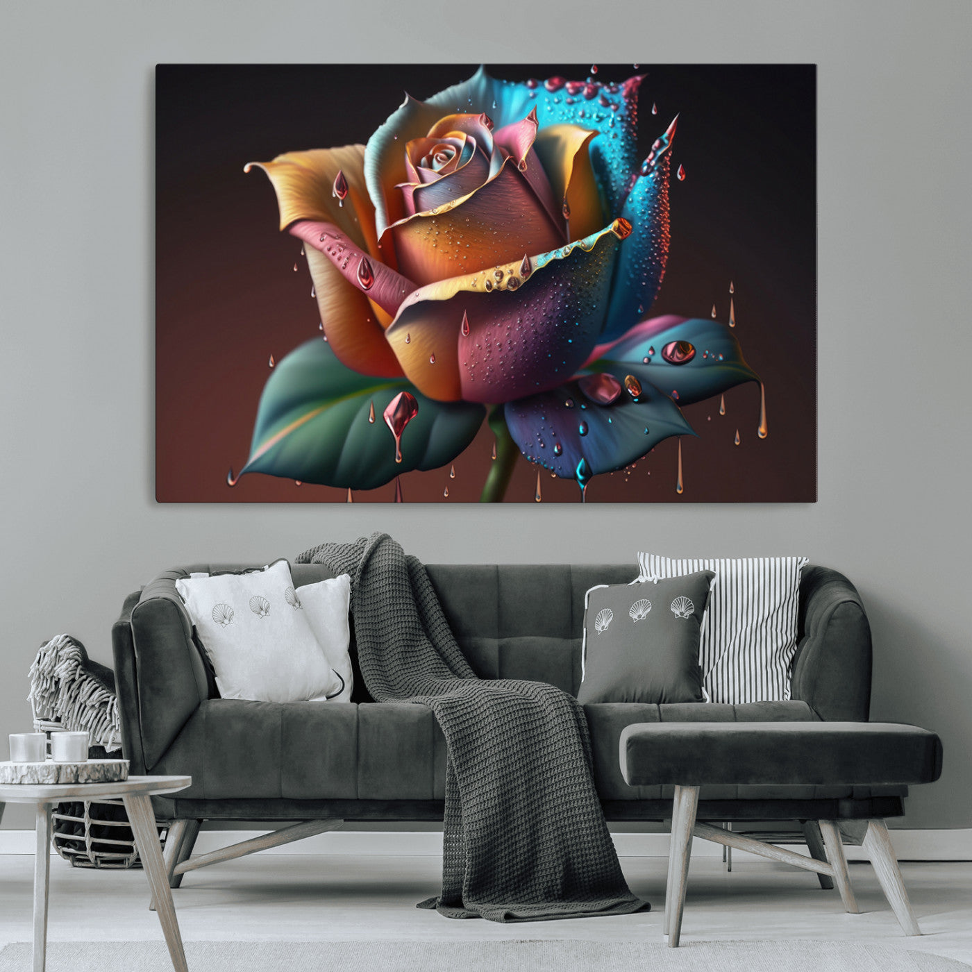 MGV-CV-36X24 - Abstract Rose Wall Art Canvas Print
