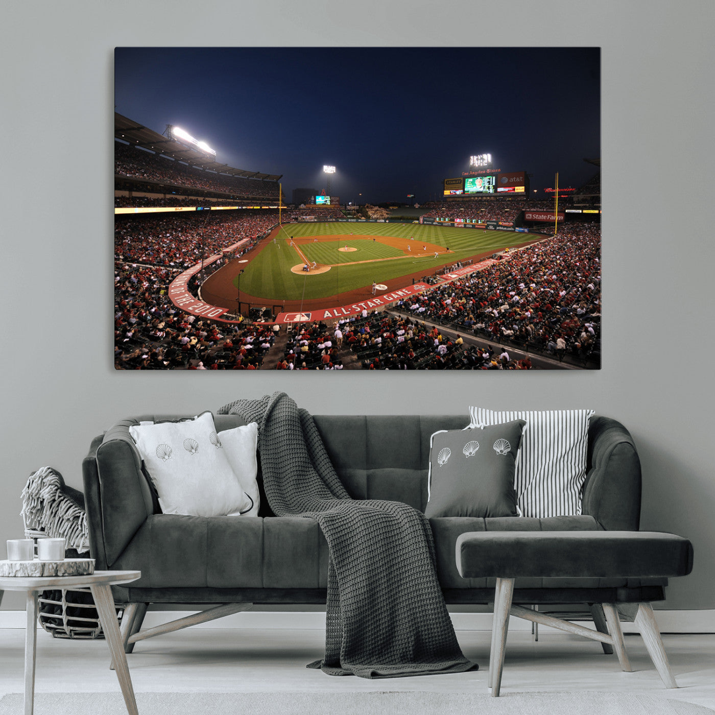 MGV-CV-36X24 - Los Angeles Angels Baseball Team Print - Anaheim Angel Stadium Wall Art Canvas Print
