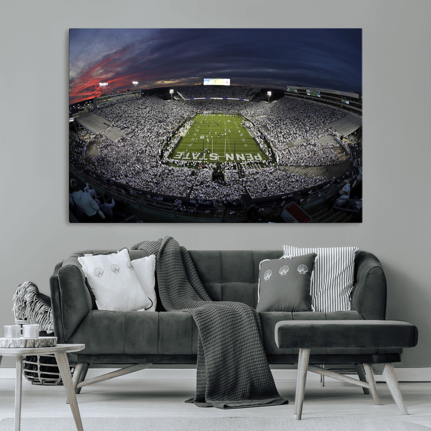 MGV-CV-36X24 - Penn State University Nittany Lions Football Team Print - University Park Beaver Stadium Wall Art