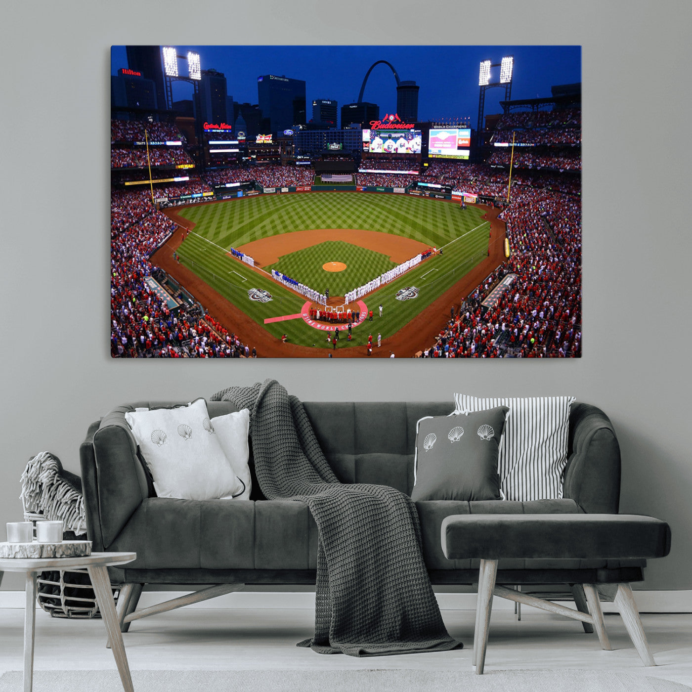MGV-CV-36X24 - St. Louis Cardinals Baseball Team Print - Busch Stadium Wall Art Canvas Print