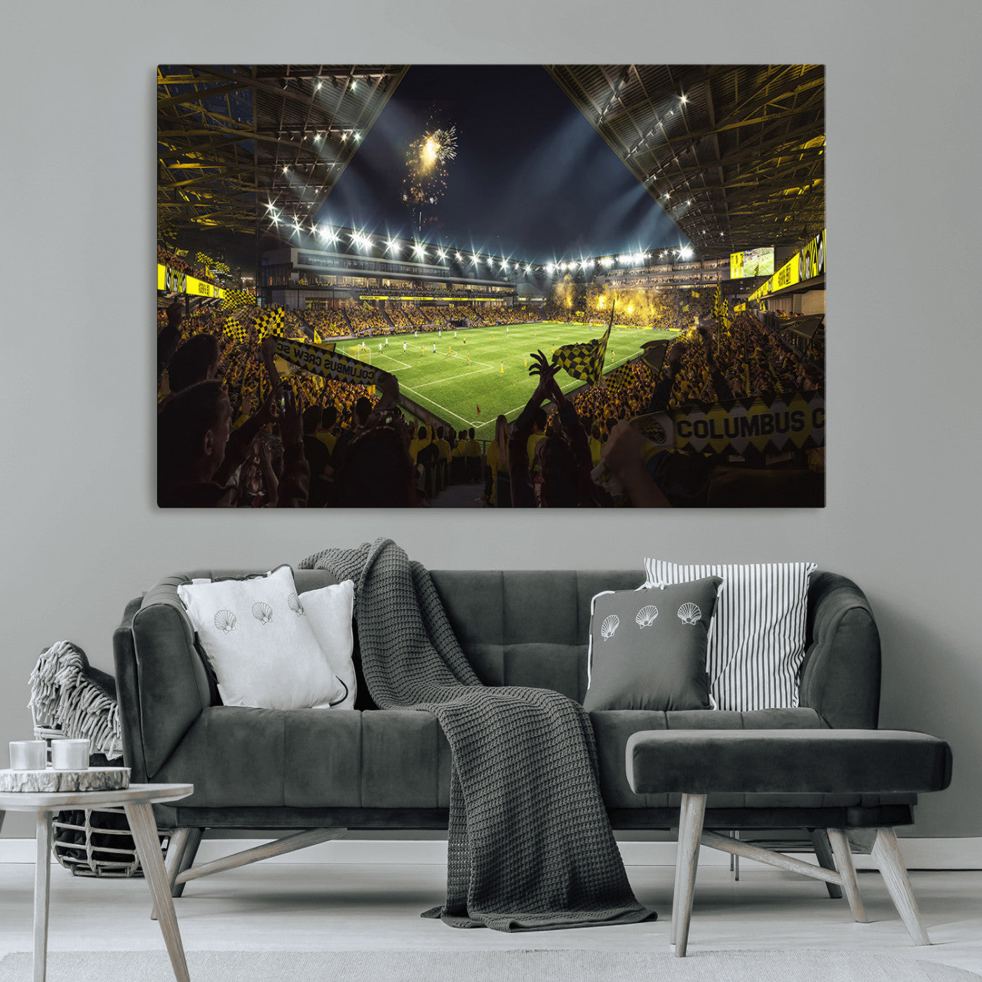 MGV-CV-36X24 - Columbus Crew Soccer Team Print - Columbus Crew Stadium Wall Art Canvas Print