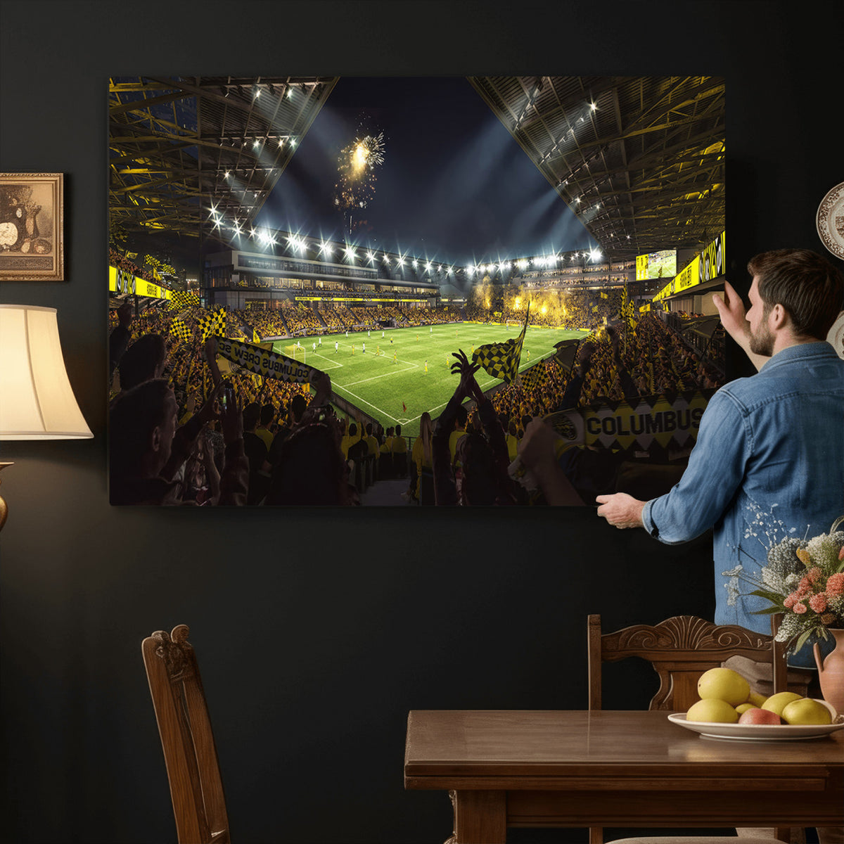 51122-MGV-CV-36X24 - Columbus Crew Soccer Team Print - Columbus Crew Stadium Wall Art Canvas Print