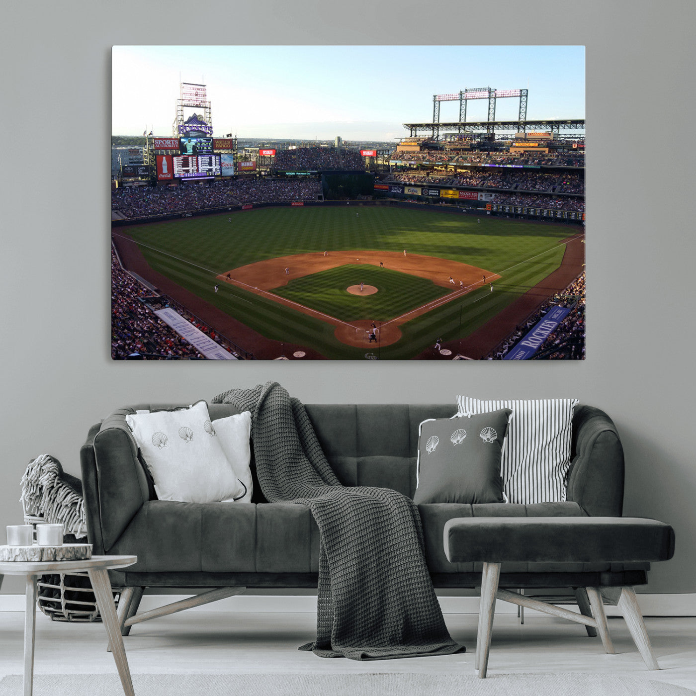 MGV-CV-36X24 - Colorado Rockies Coors Field Wall Art Canvas Print - MLB Baseball Stadium