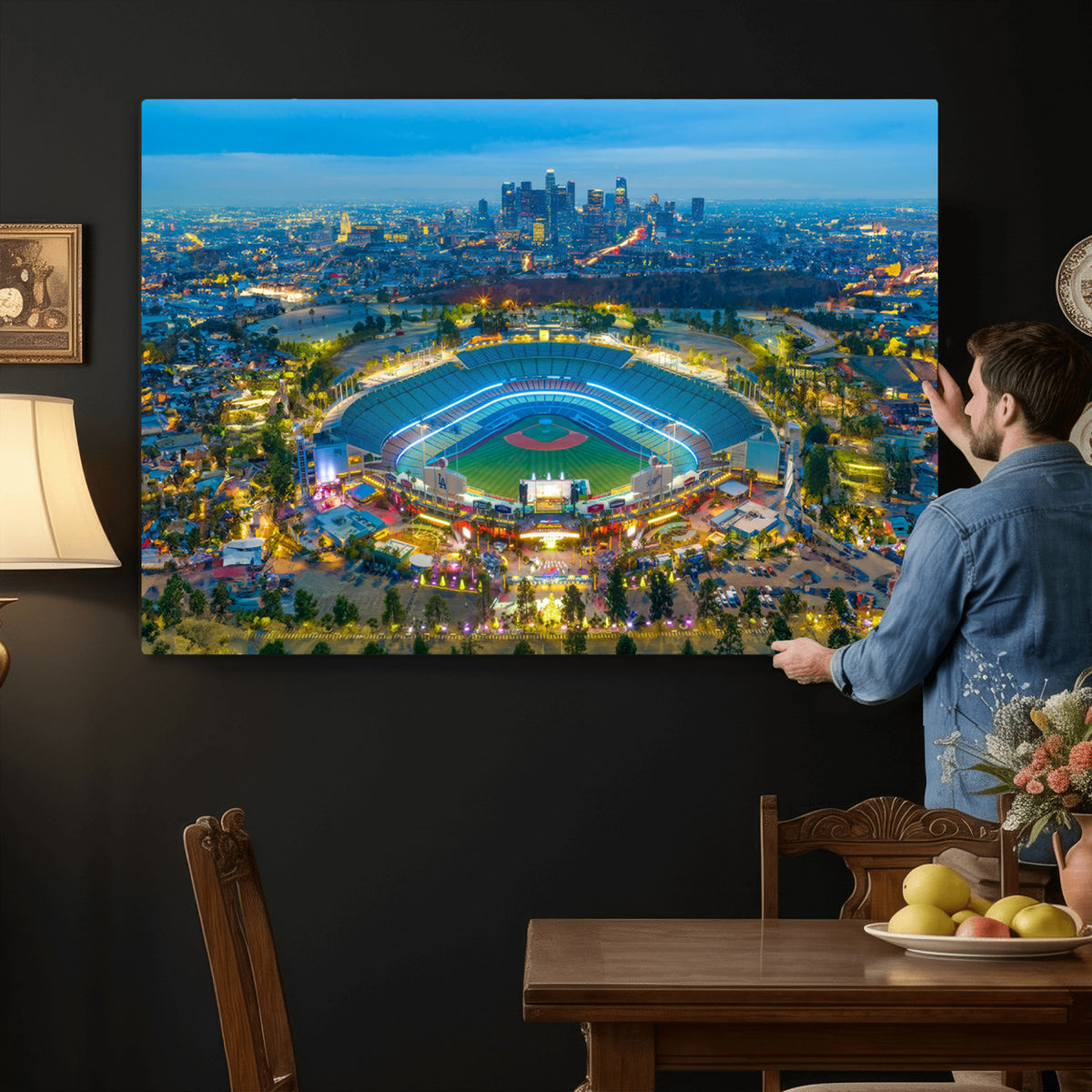 78144-MGV-CV-36X24 - Los Angeles Dodgers Wall Art Canvas, Dodger Stadium Wall Art
