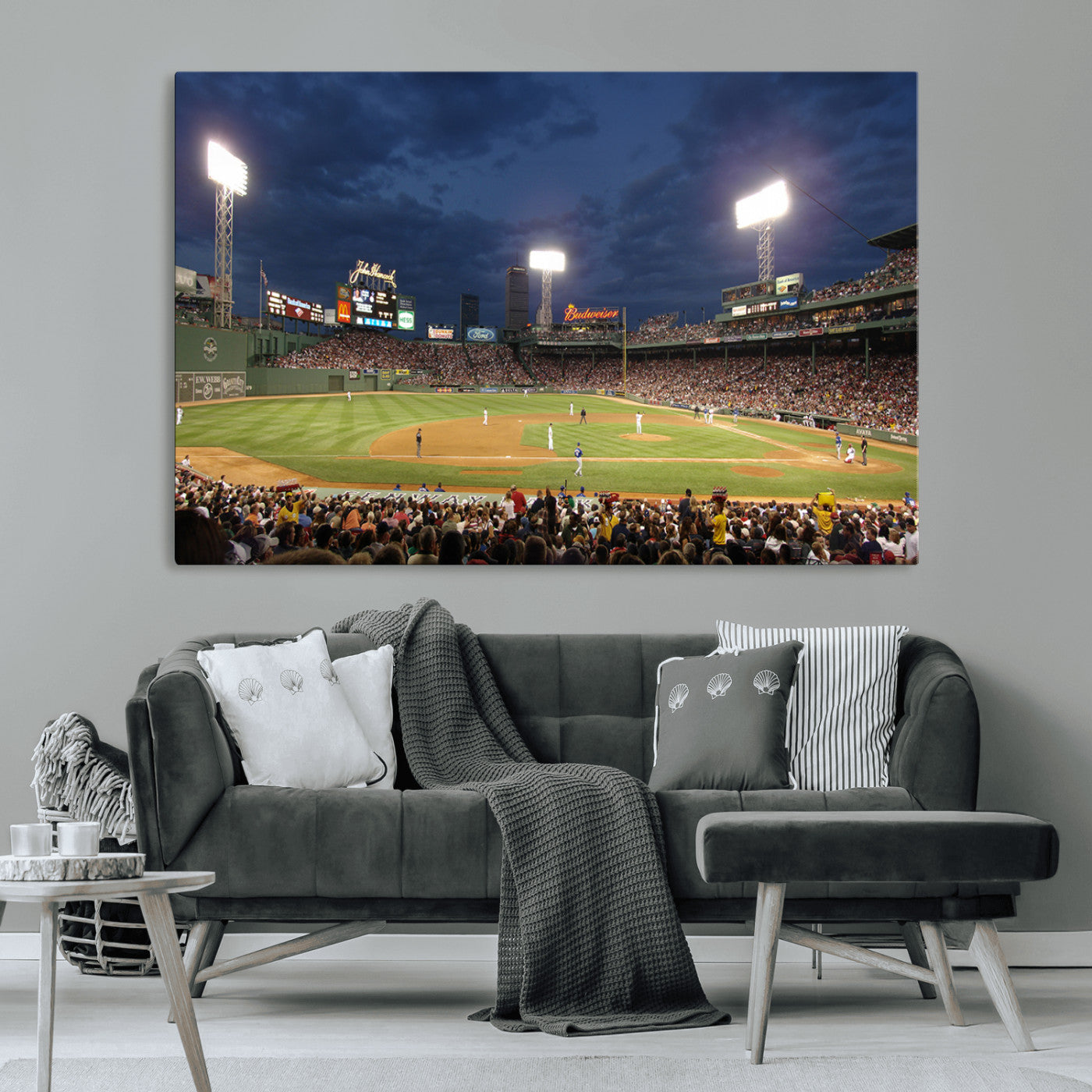 MGV-CV-36X24 - Boston Red Sox Baseball Team Print Canvas - Massachusetts Fenway Park Stadium Wall Art Canvas Print