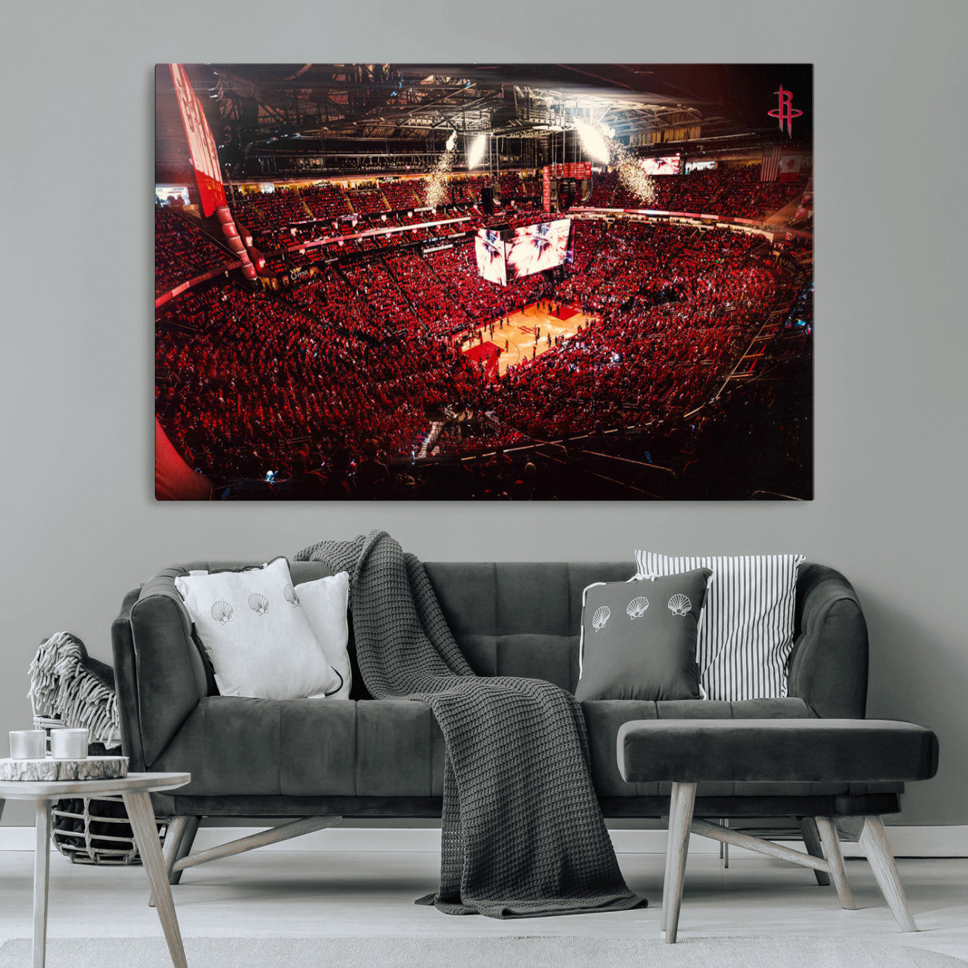 MGV-CV-36X24 - Houston Rockets Basketball Team Print Canvas- Houston Toyota Center Stadium Wall Art Canvas Print