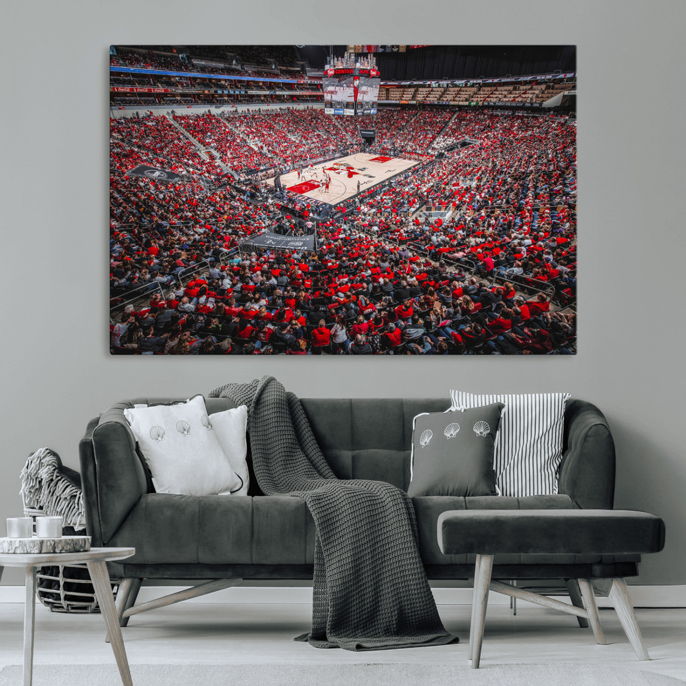 MGV-CV-36X24 - Louisville Cardinals Basketball Print Canvas - Louisville KFC Yum Center Arena Wall Art Canvas Print