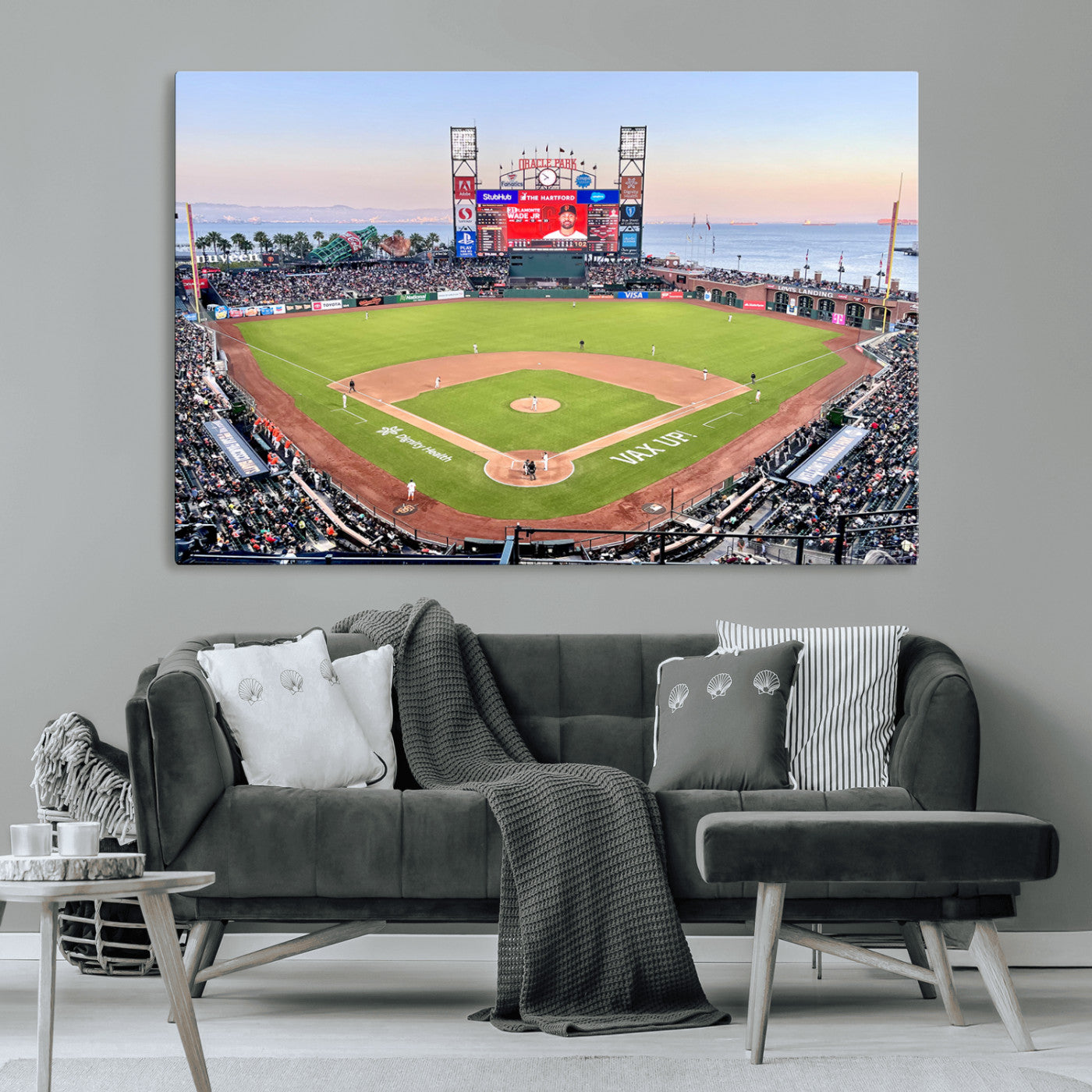 MGV-CV-36X24 - San Francisco Giants Baseball Team Print - Oracle Park Stadium Wall Art Canvas Print