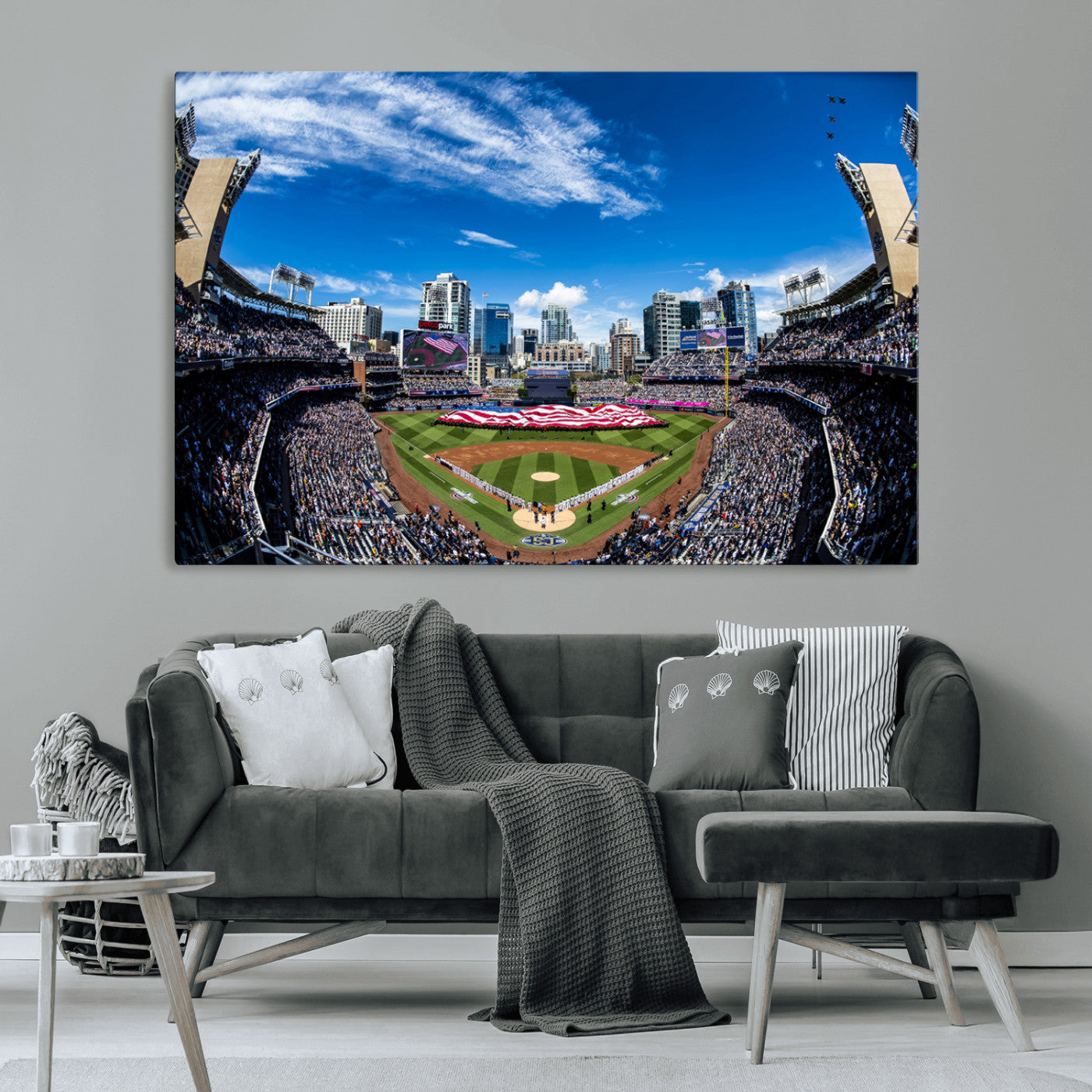 MGV-CV-36X24 - San Diego Padres Baseball Team Print - Petco Park Stadium Wall Art Canvas Print