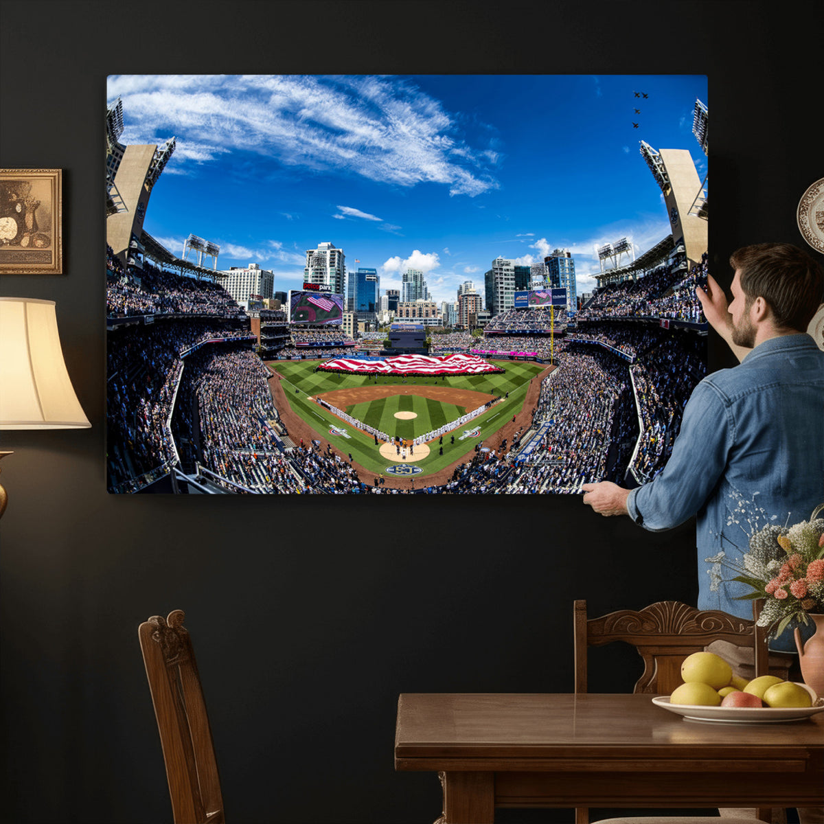 52297-MGV-CV-36X24 - San Diego Padres Baseball Team Print, Petco Park Stadium