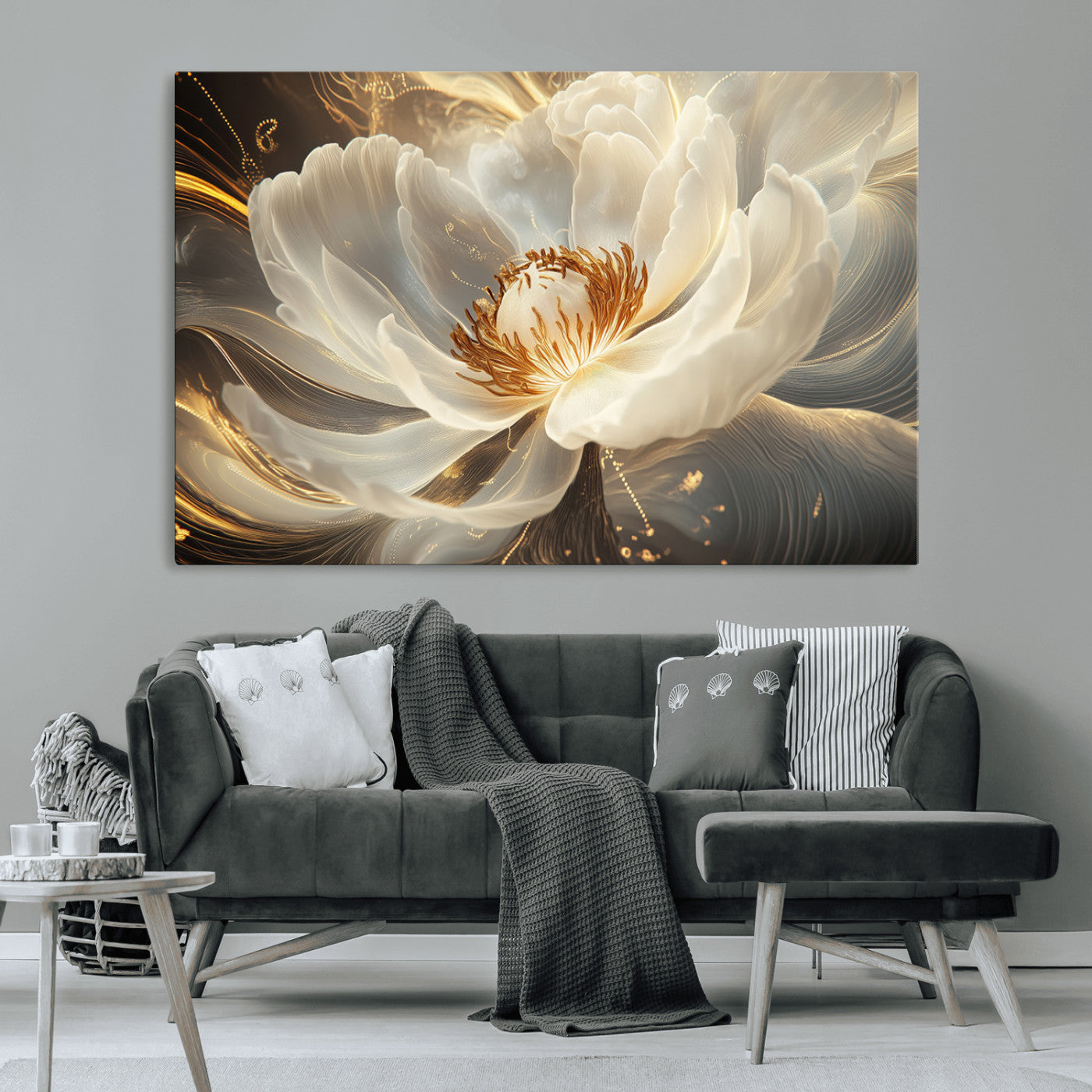 MGV-CV-36X24 - Abstract Floral Wall Art Canvas Print
