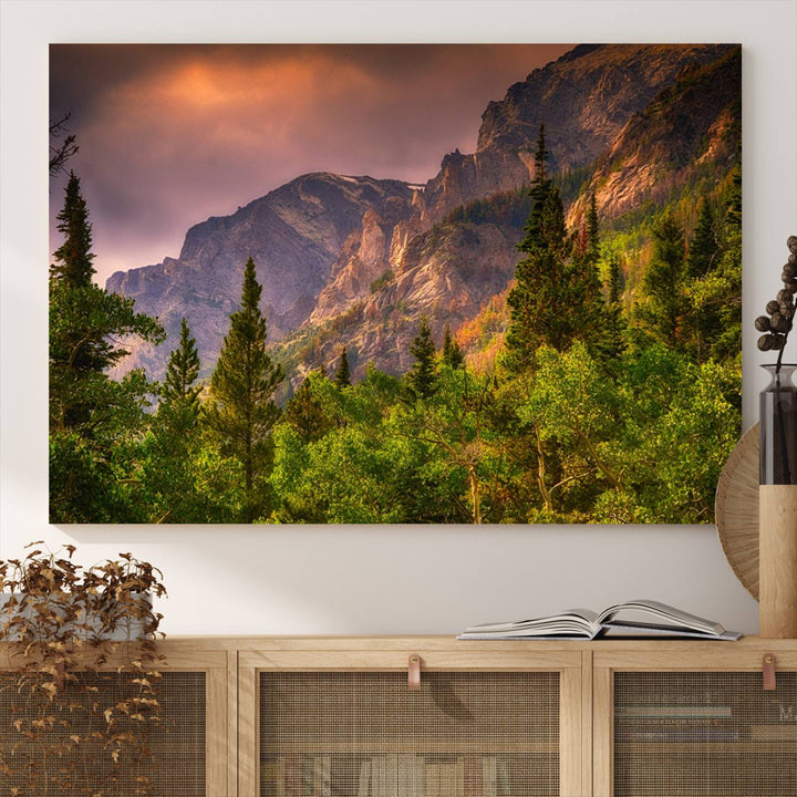 Colorado Rockies Mountains Wall Art Canvas Print | Ready to Hang Framed Mountain Landscape