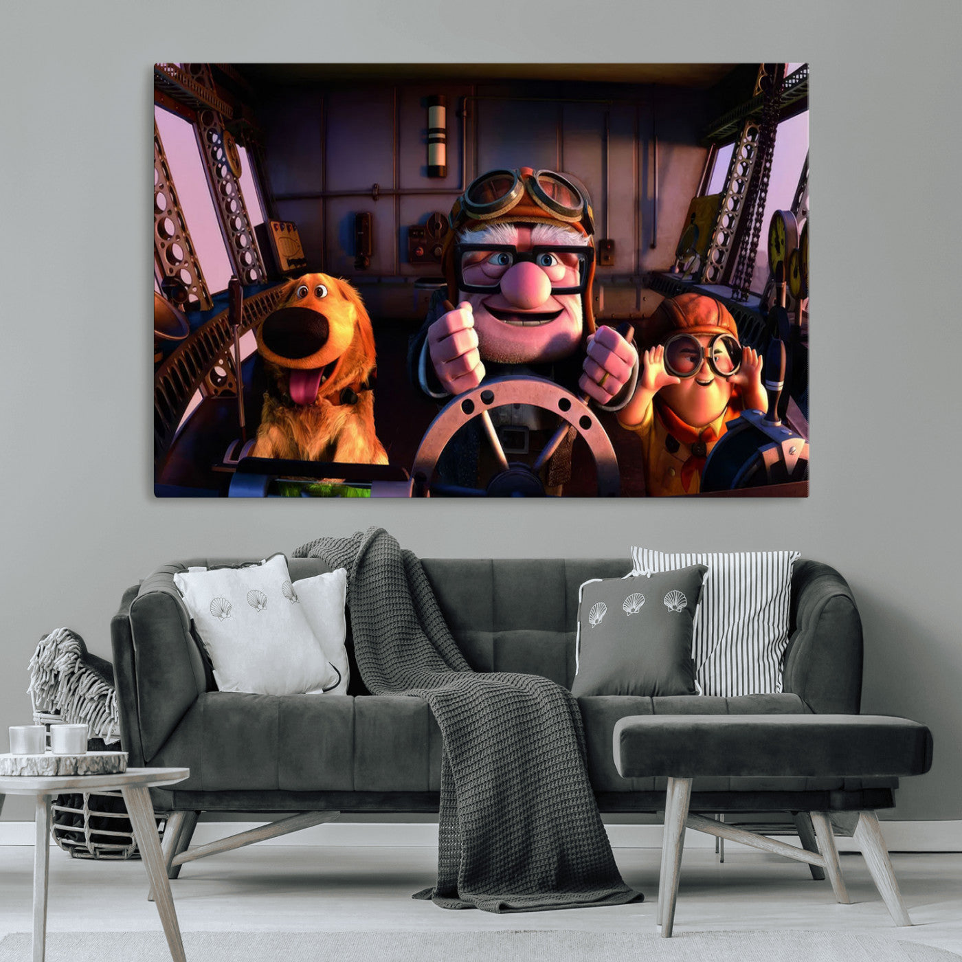 MGV-CV-36X24 - Carl Russel And Dog, Movie Up Poster, Movie Up Wall Art, Movie Up Poster Print, Carl