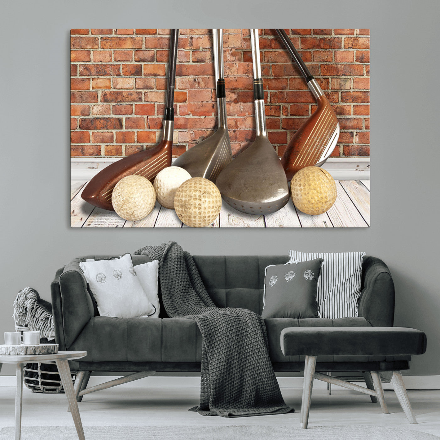 MGV-CV-36X24 - Vintage Golf Ball Wall Art Canvas Print | Golf Decor for Man Cave or Office | Ready to Hang and