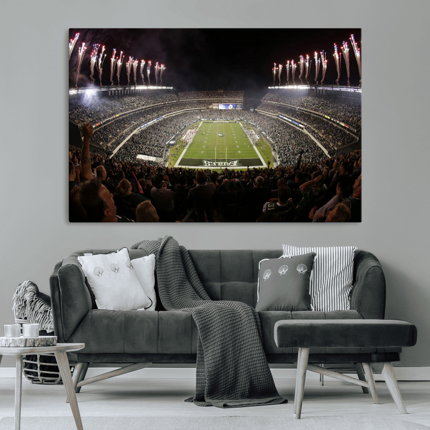 MGV-CV-36X24 - Eagles Field Stadium Wall Art - Philadelphia Eagles Football Team Print - Philadelphia Lincoln