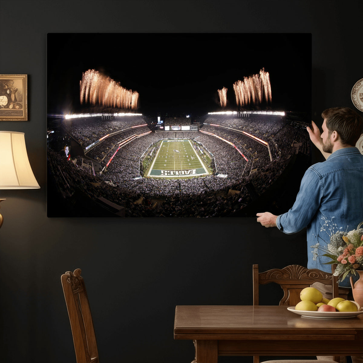 48893-MGV-CV-36X24 - Eagles Field Stadium Wall Art, Lincoln Financial Field