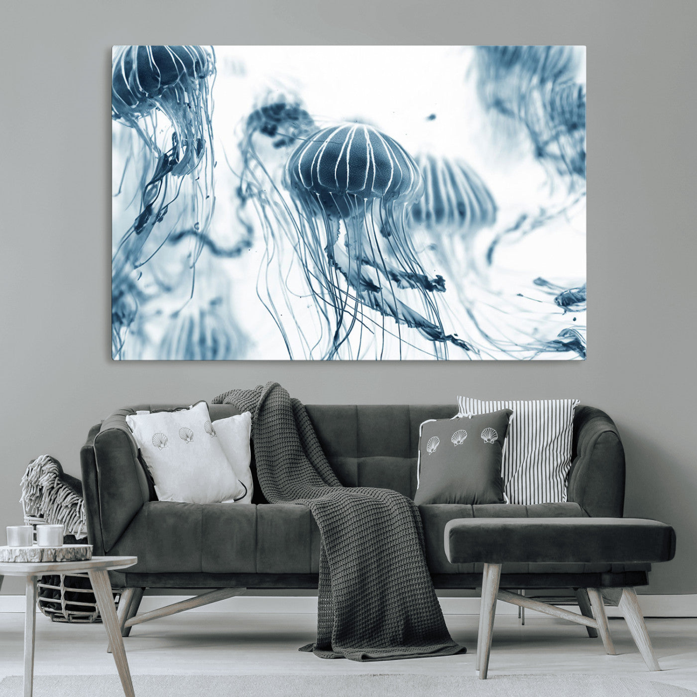 MGV-CV-36X24 - Abstract Jellyfish Canvas Print Wall Art
