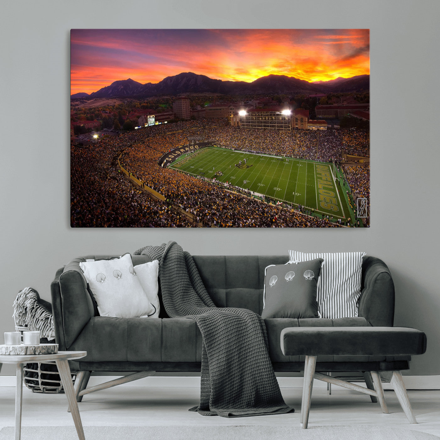 MGV-CV-36X24 - Folsom Field - University of Colorado Buffaloes Football Stadium, Colorado Buffaloes Wall Art Canvas