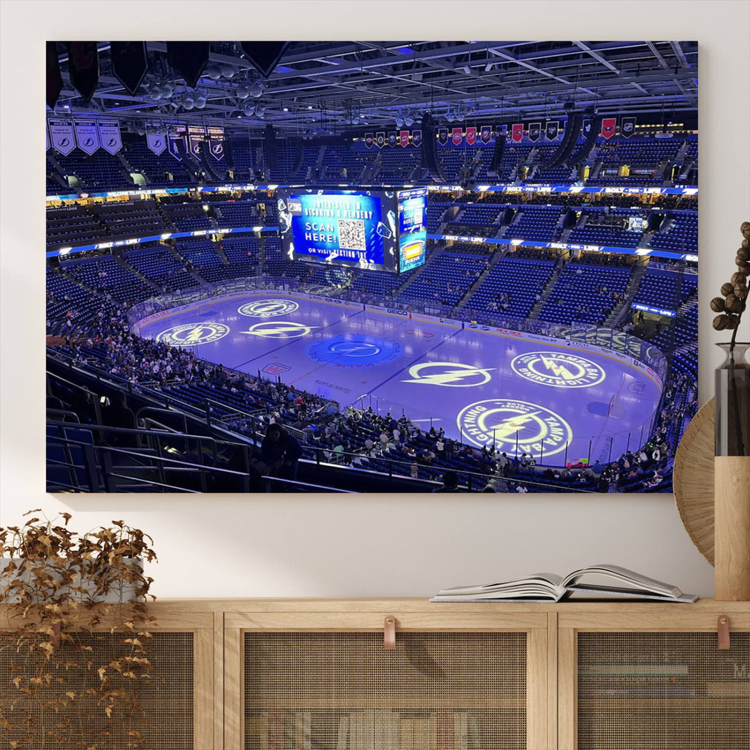 Amalie Arena Florida Wall Art Canvas Print - NHL Hockey Stadium Print