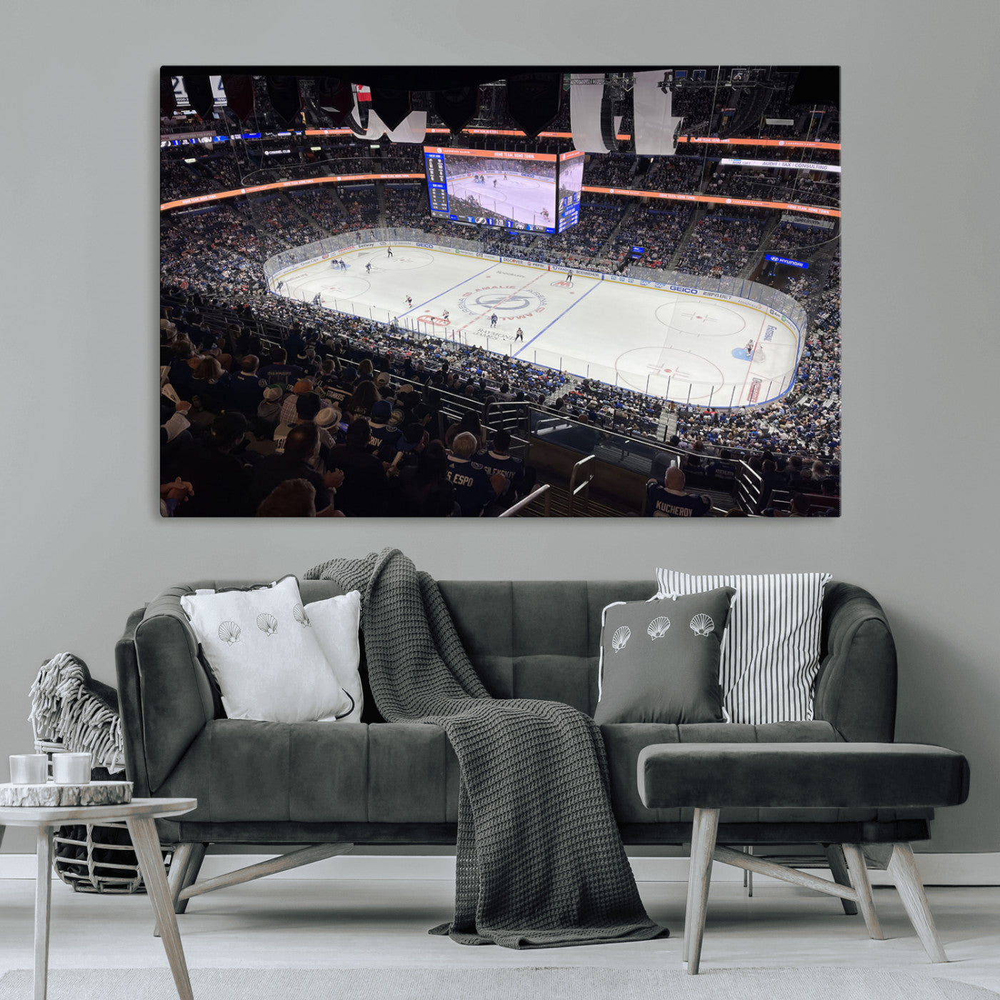 MGV-CV-36X24 - Amalie Arena Florida Wall Art Canvas Print - NHL Hockey Stadium Print