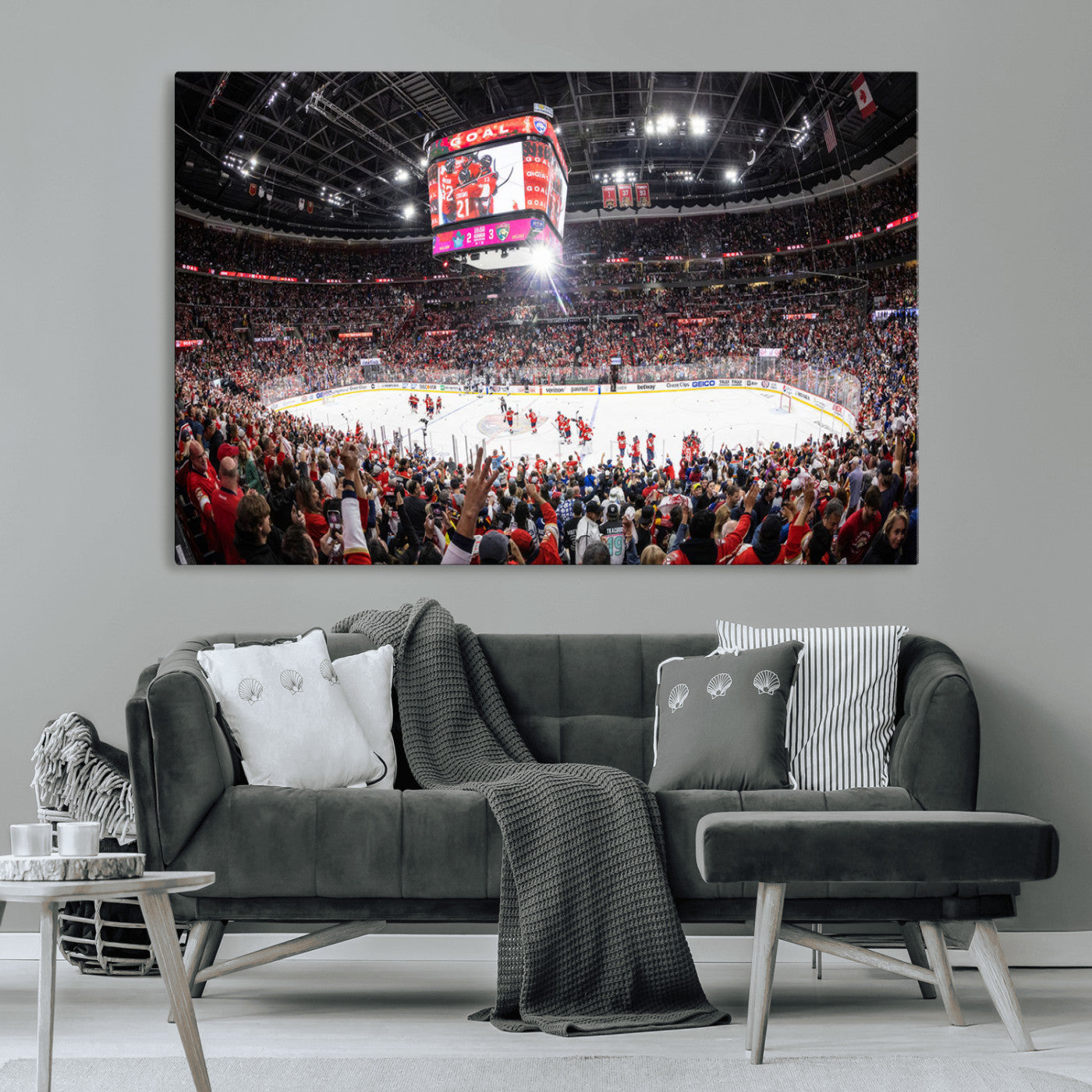 MGV-CV-36X24 - Amerant Bank Arena Wall Art Canvas Print - Basketball Arena Stadium Print
