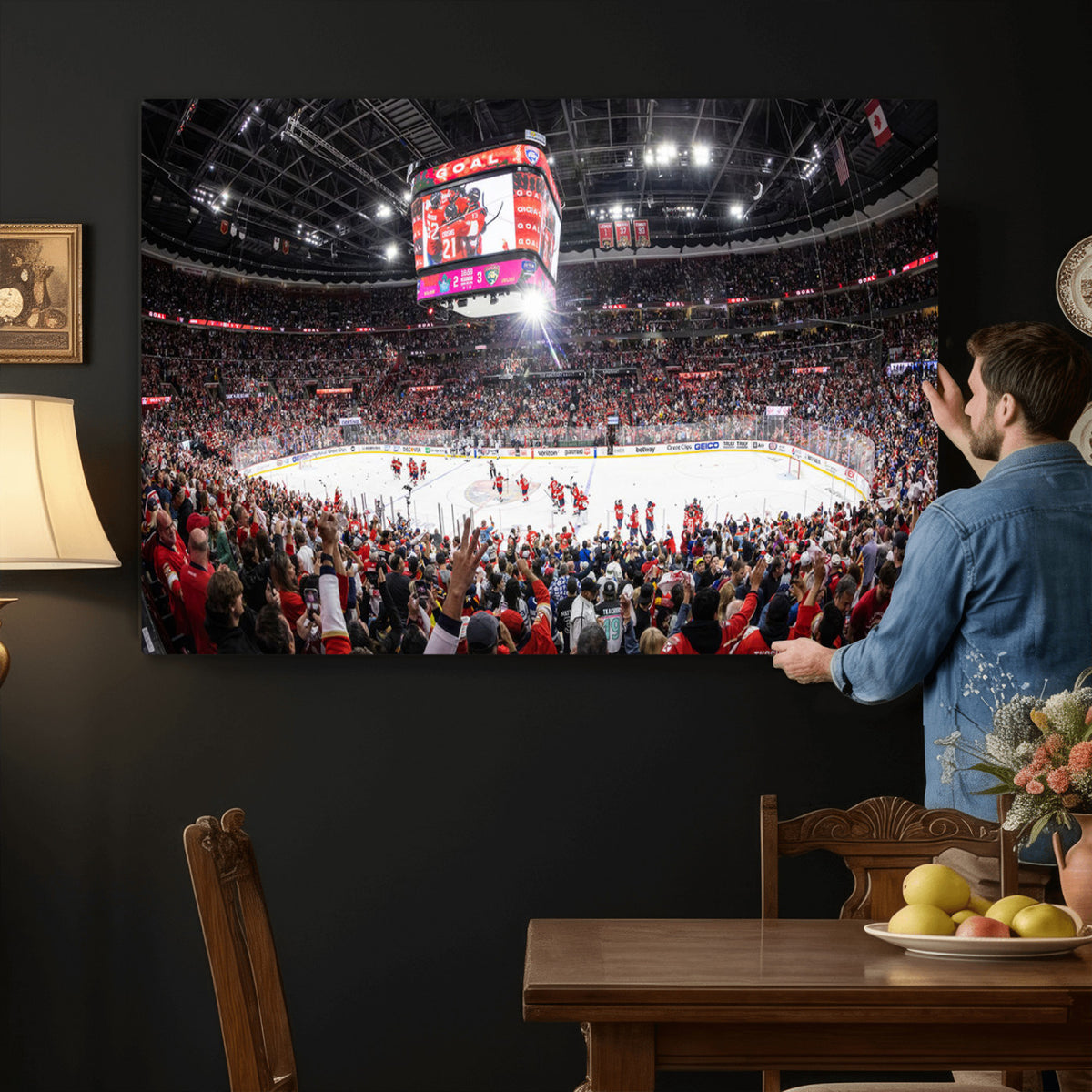 15750-MGV-CV-36X24 - Amerant Bank Arena Wall Art Canvas Print, Hockey Arena