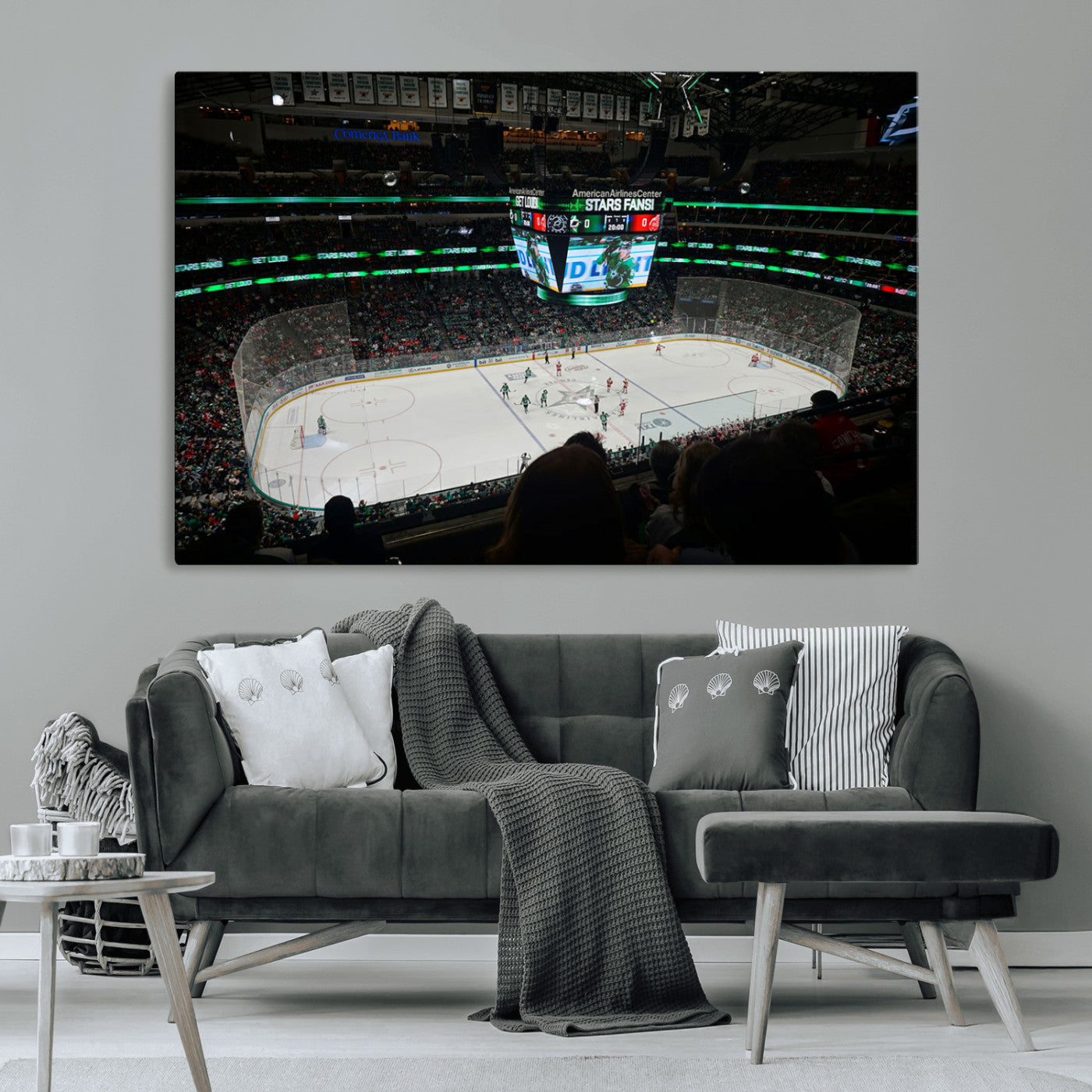 MGV-CV-36X24 - American Airlines Center Dallas Stars Wall Art Canvas Print - Dallas Hockey Arena Stadium Print