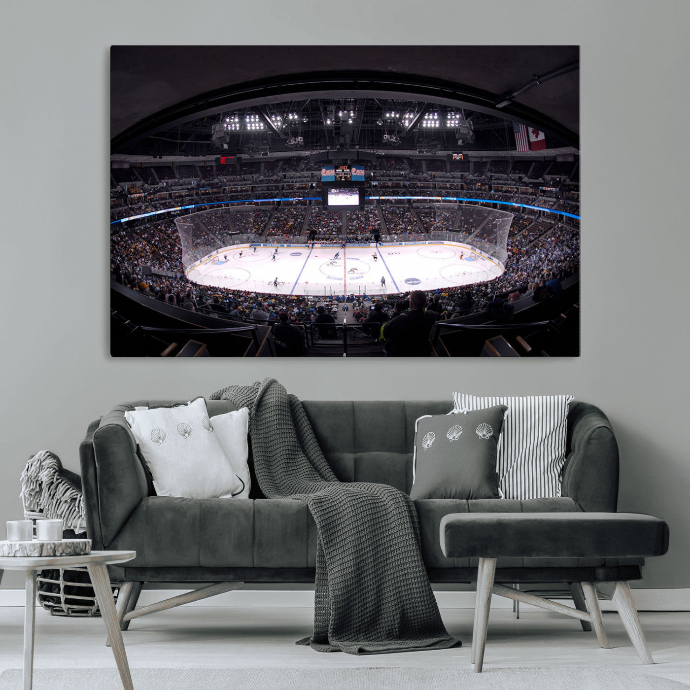 MGV-CV-36X24 - Ball Arena Denver Colorado Avalanche Hockey Team Wall Art Canvas Print - Denver Ice Hockey Stadium