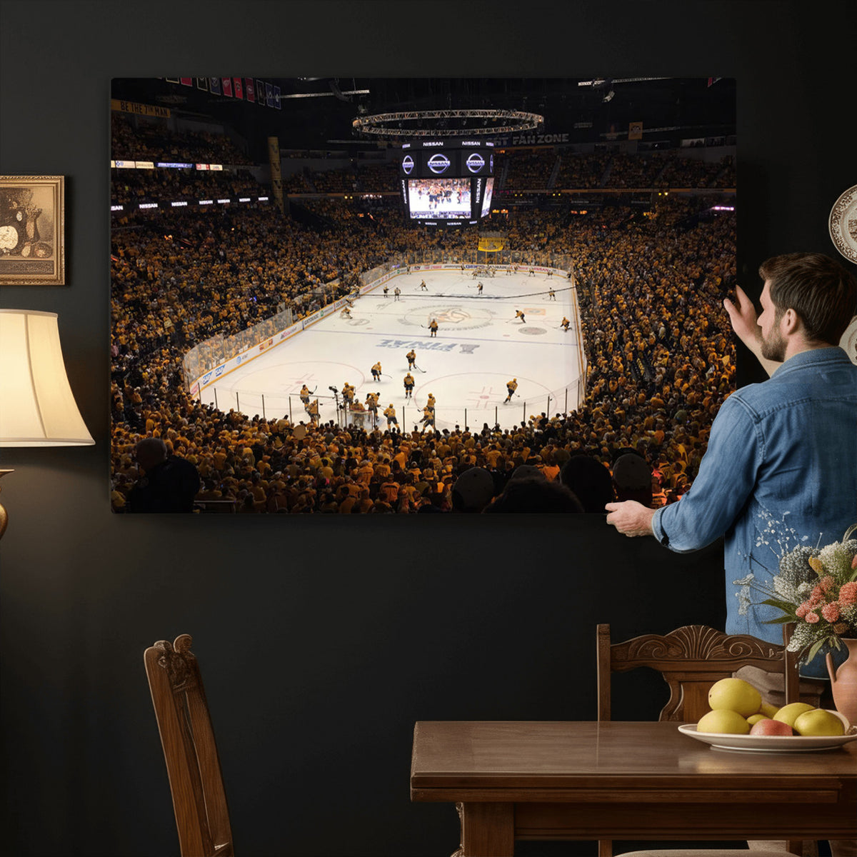 99407-MGV-CV-36X24 - Bridgestone Arena - Nashville Predators Hockey Team Print - Nashville Wall Art Canvas Print