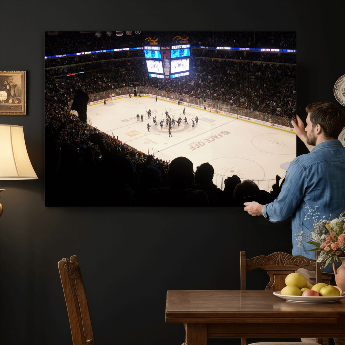 22497-MGV-CV-36X24 - Canada Life Centre Wall Art | Winnipeg Jets Hockey Team Print Canvas | Ready to Hang | Winnipeg Wall