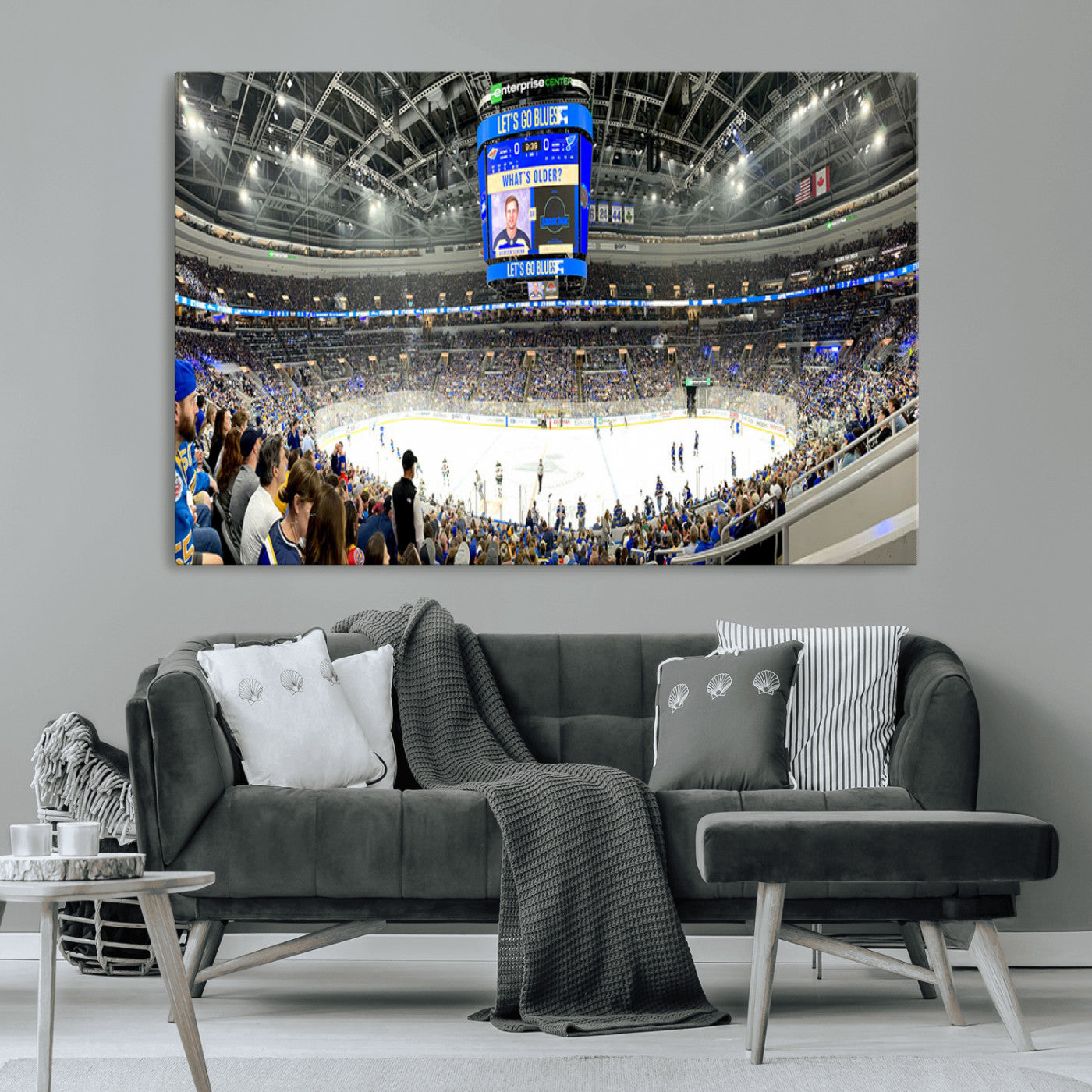 MGV-CV-36X24 - Enterprise Center | Missouri St. Louis Blues Ice Hockey Stadium Wall Art | Canvas Print | Ready to