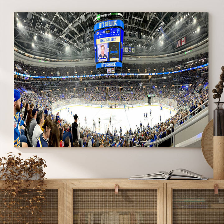 Enterprise Center | Missouri St. Louis Blues Ice Hockey Stadium Wall Art | Canvas Print | Ready to Hang