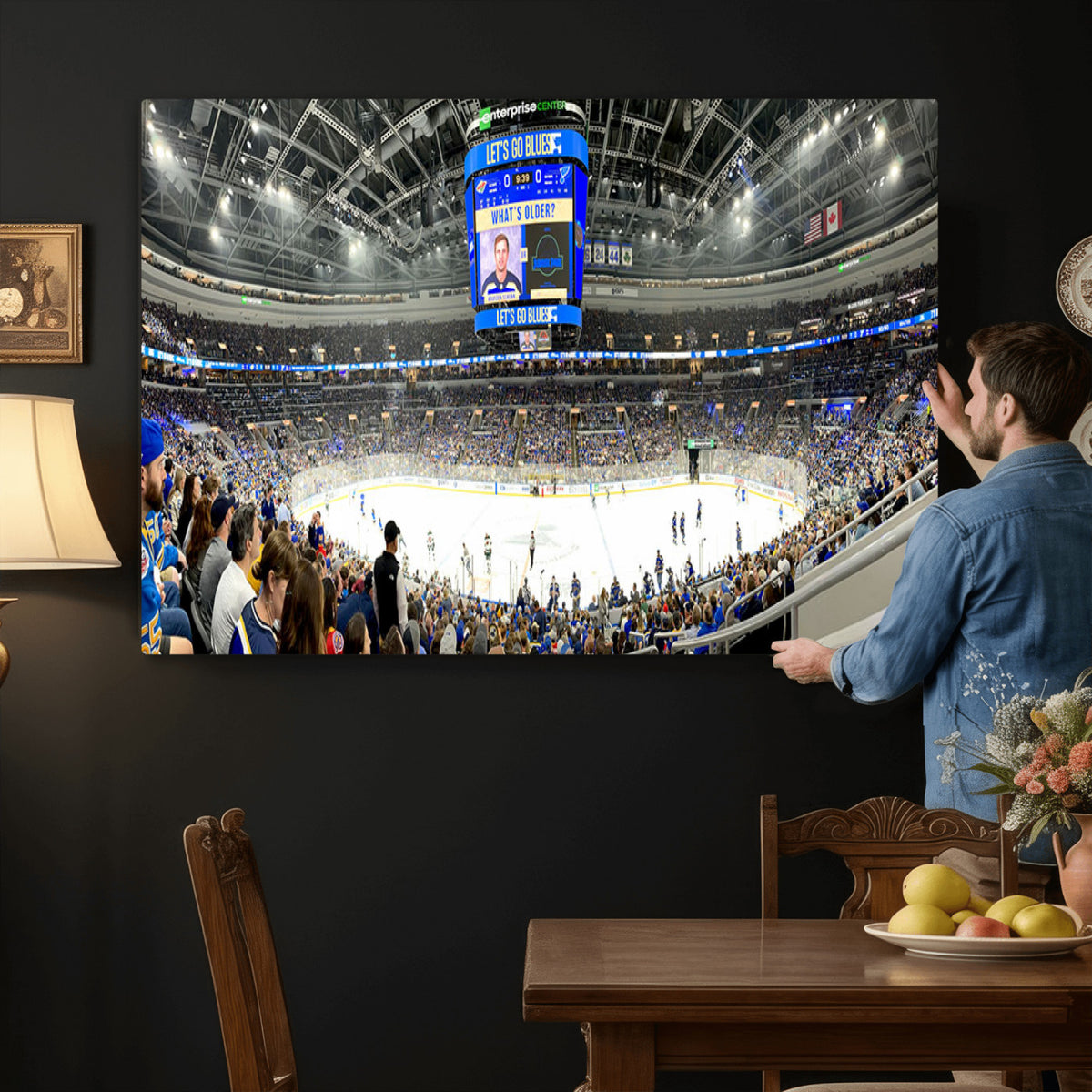 55708-MGV-CV-36X24 - Enterprise Center, Missouri St. Louis Blues Ice Hockey